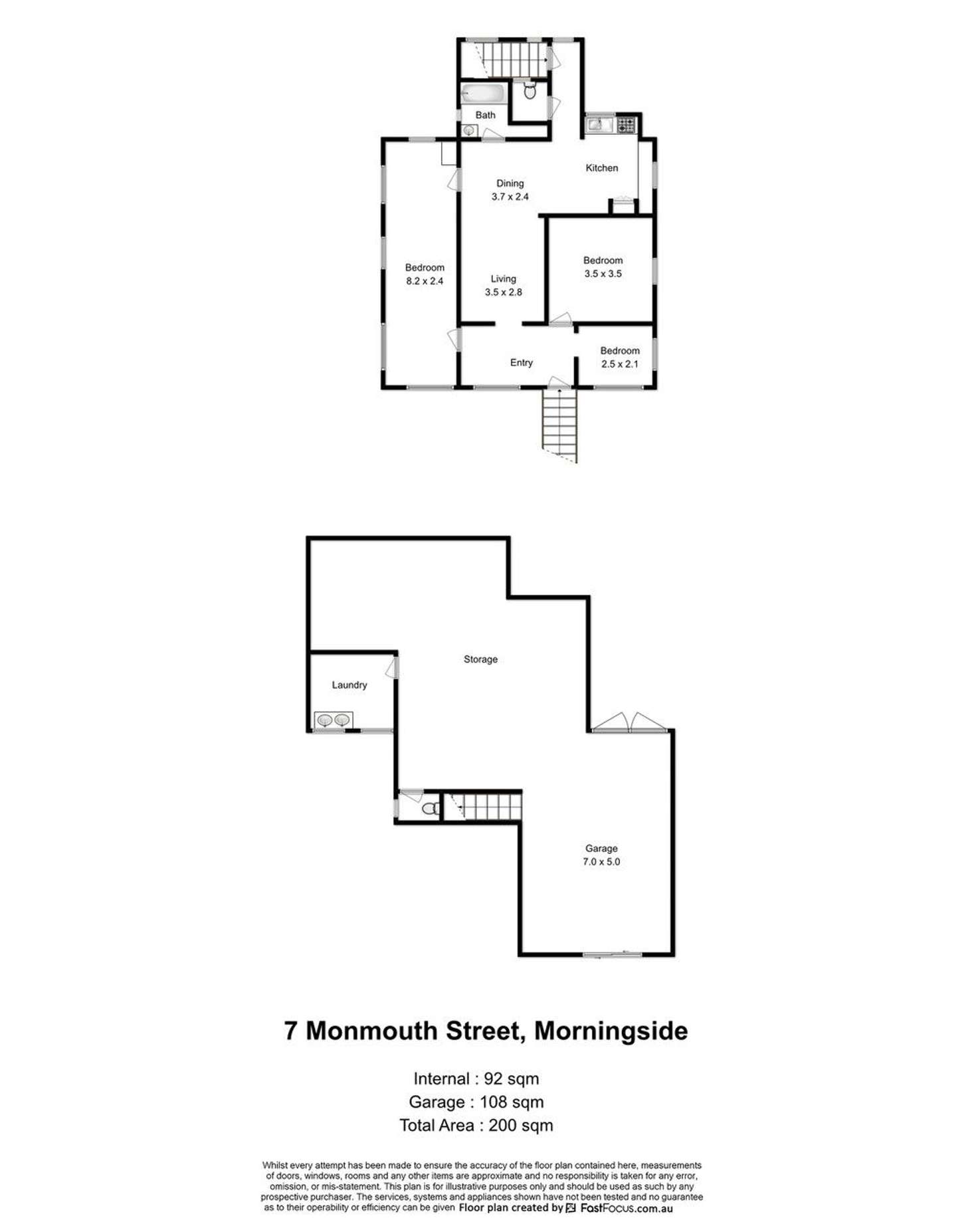 Floorplan of Homely house listing, 7 Monmouth Street, Morningside QLD 4170