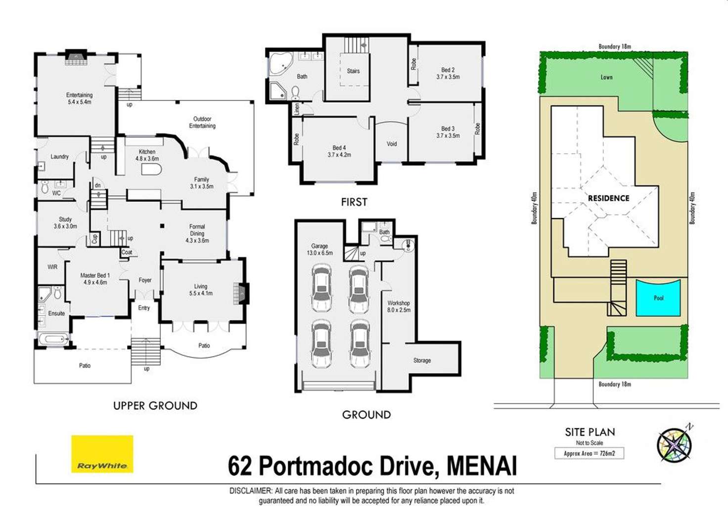 Floorplan of Homely house listing, 62 Portmadoc Drive, Menai NSW 2234