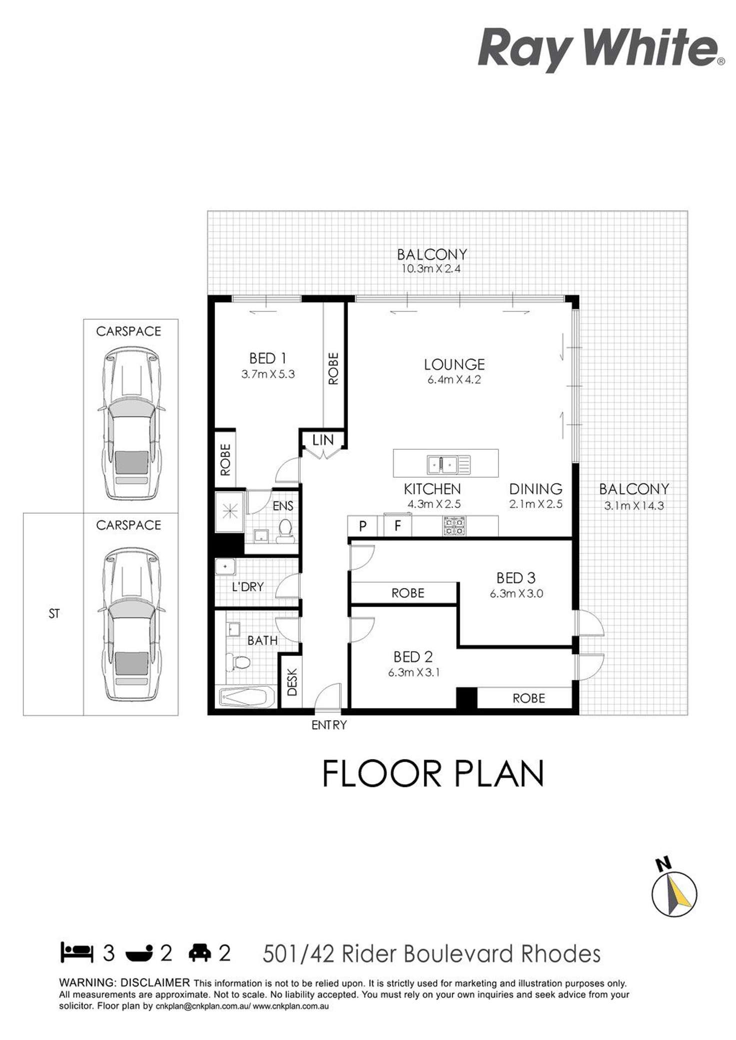Floorplan of Homely apartment listing, 501/42 Rider Boulevard, Rhodes NSW 2138