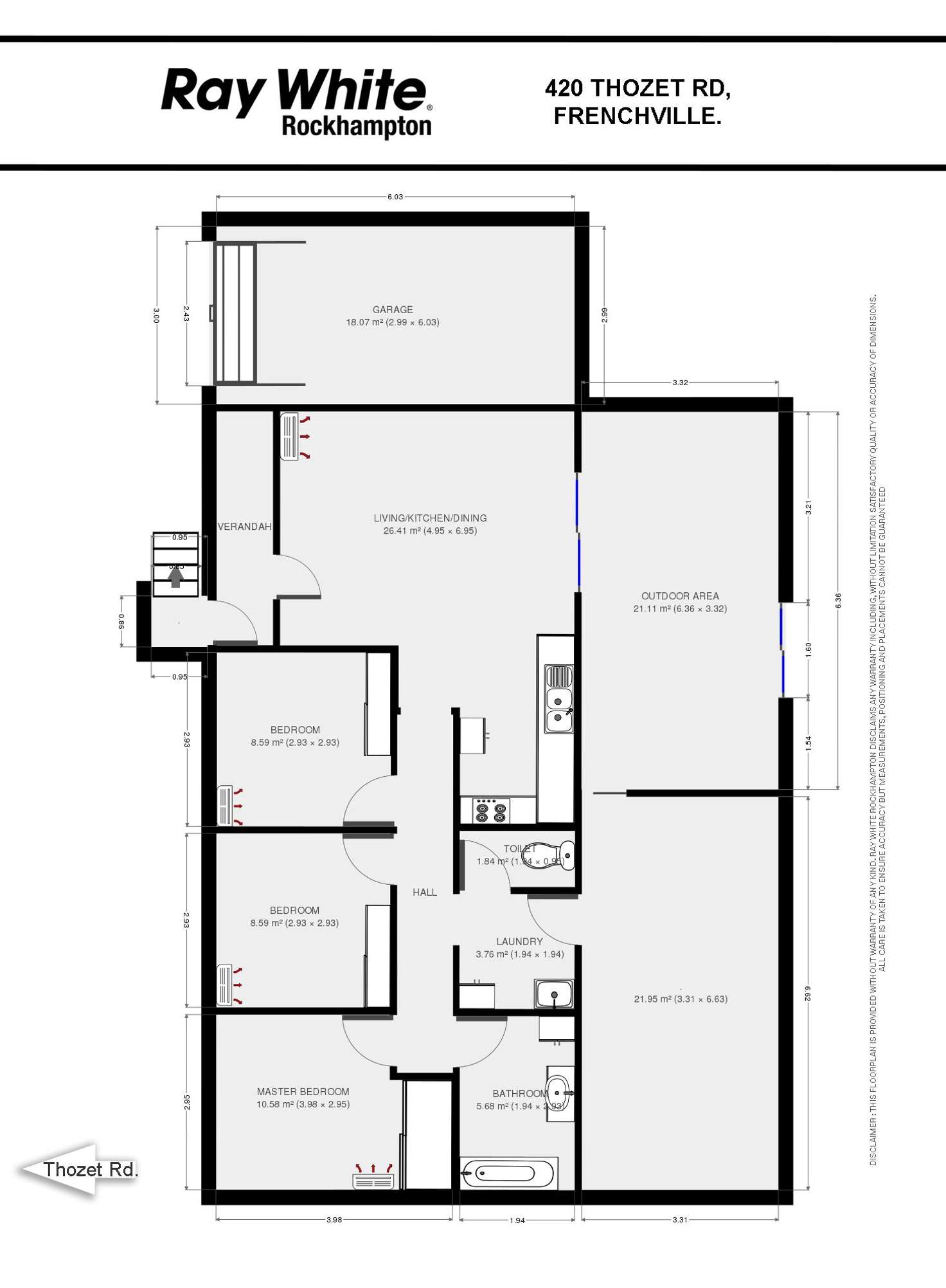 Floorplan of Homely house listing, 420 Thozet Road, Frenchville QLD 4701