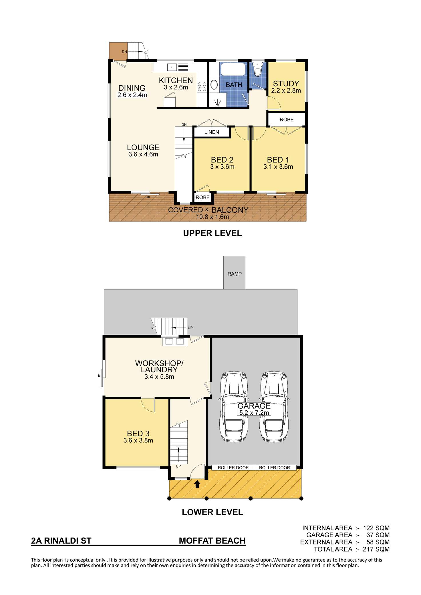 Floorplan of Homely house listing, 2A Rinaldi Street, Moffat Beach QLD 4551