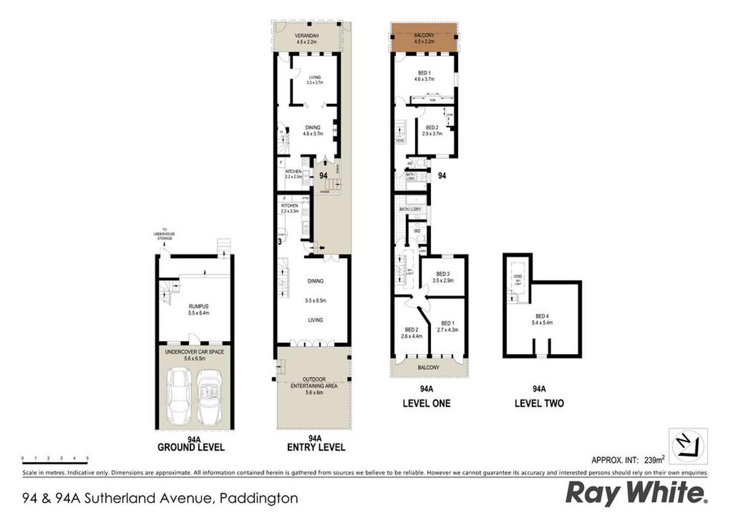 Floorplan of Homely house listing, 94 & 94A Sutherland Street, Paddington NSW 2021