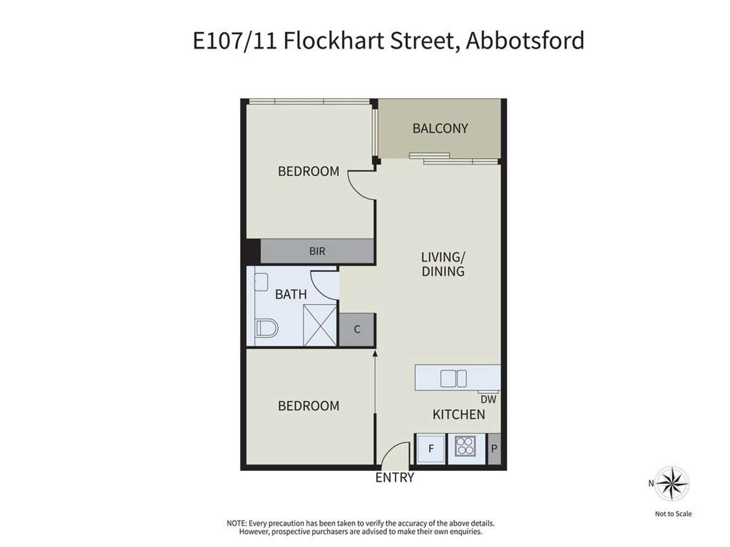 Floorplan of Homely apartment listing, E107/11 Flockhart Street, Abbotsford VIC 3067