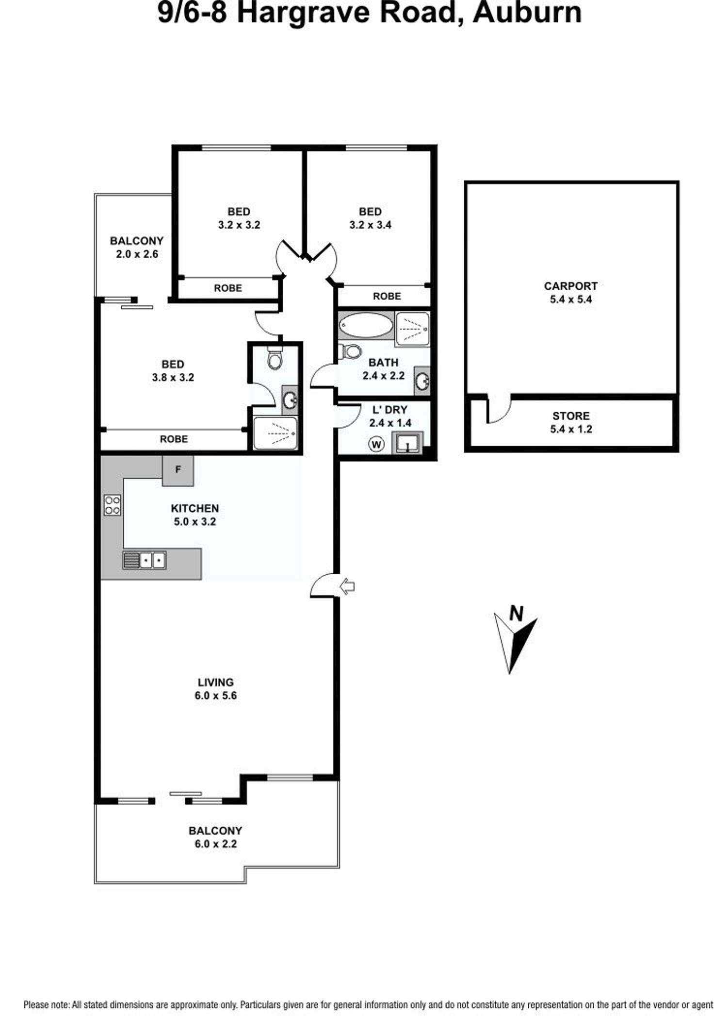 Floorplan of Homely unit listing, 9/6-8 Hargrave Road, Auburn NSW 2144