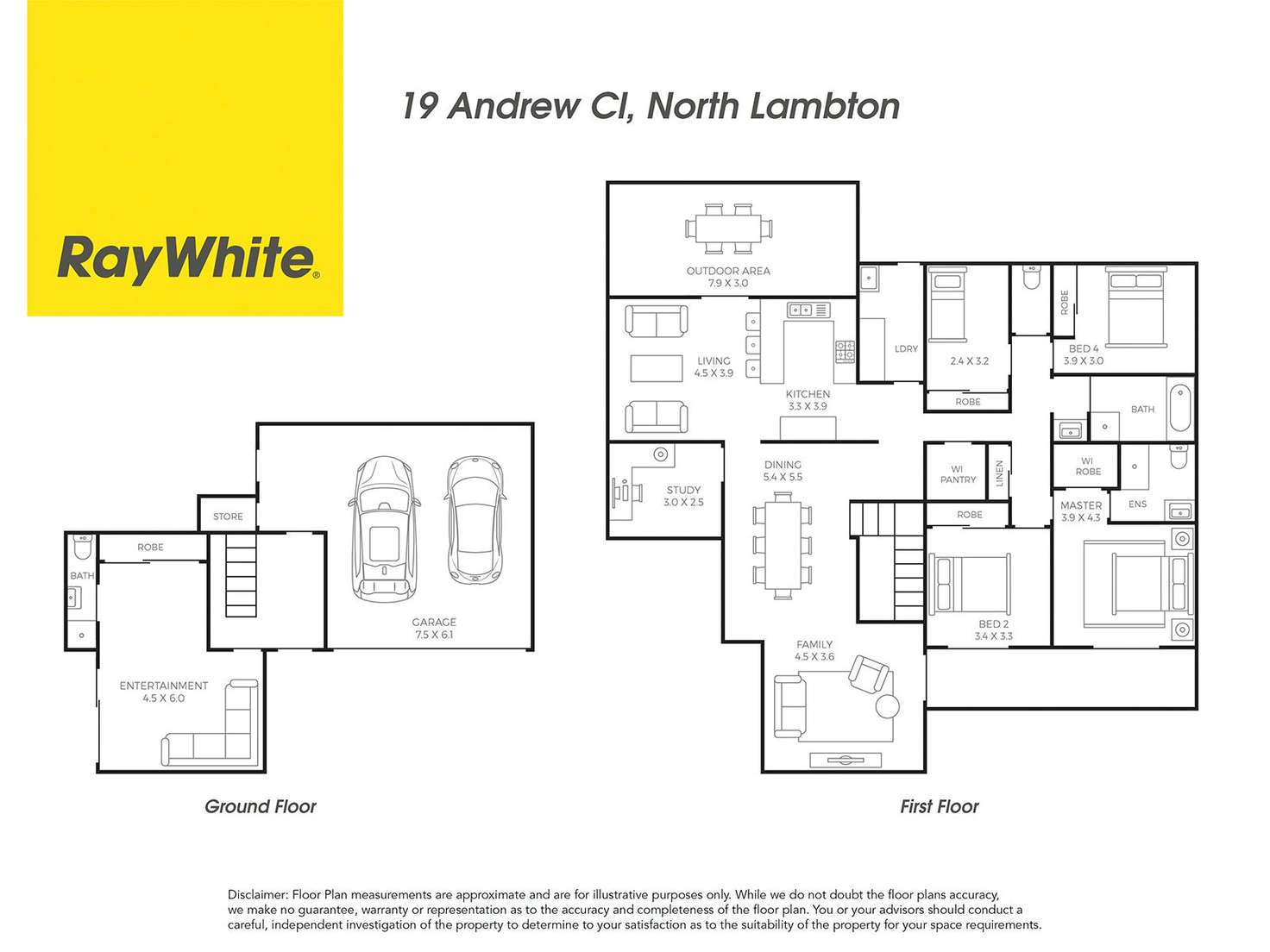 Floorplan of Homely house listing, 19 Andrew Close, North Lambton NSW 2299