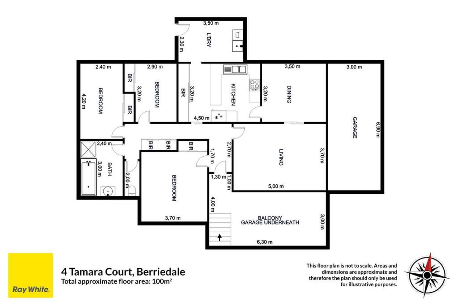 Floorplan of Homely house listing, 4 Tamara Court, Berriedale TAS 7011