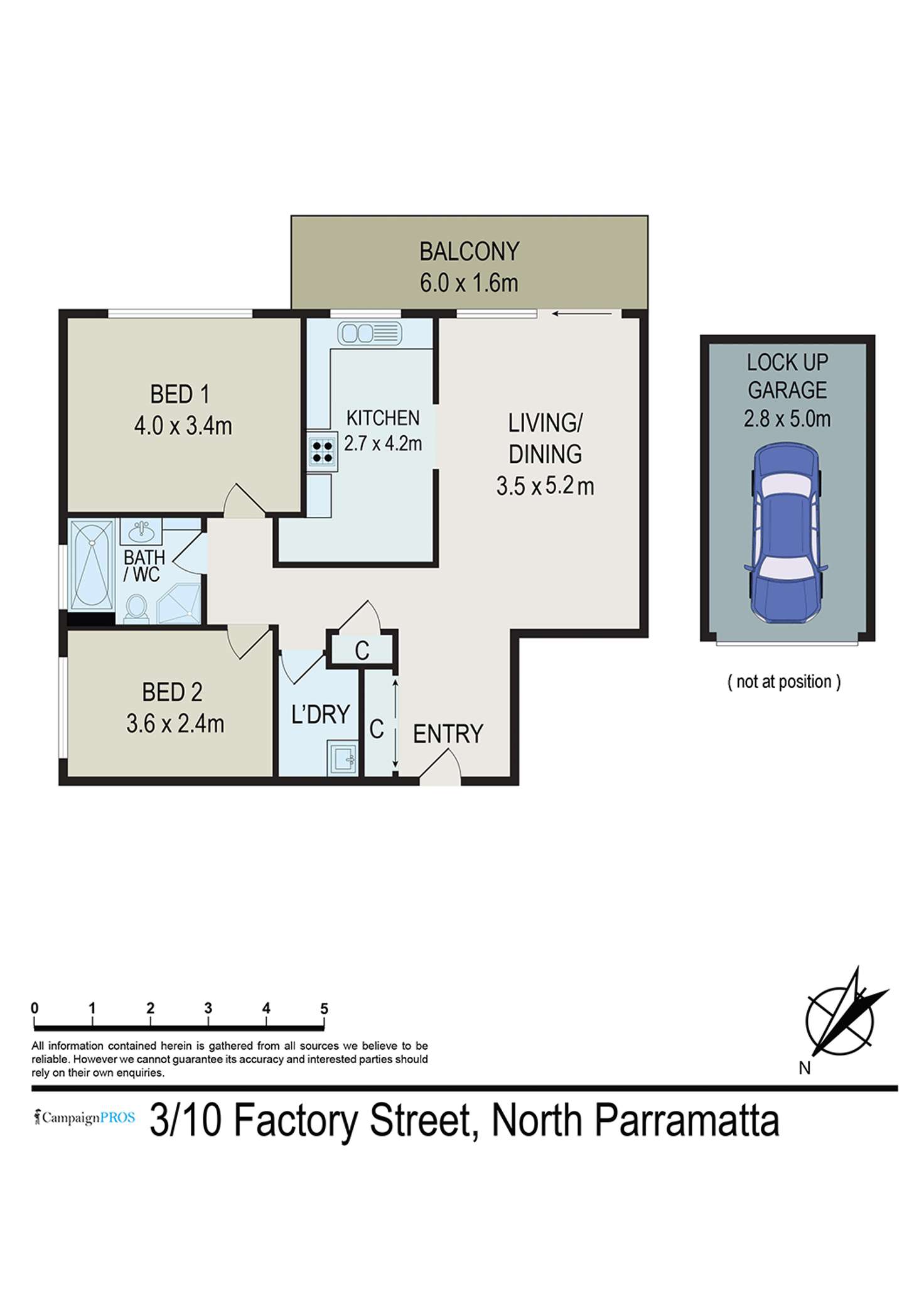 Floorplan of Homely unit listing, 3/10-12 Factory Street, North Parramatta NSW 2151