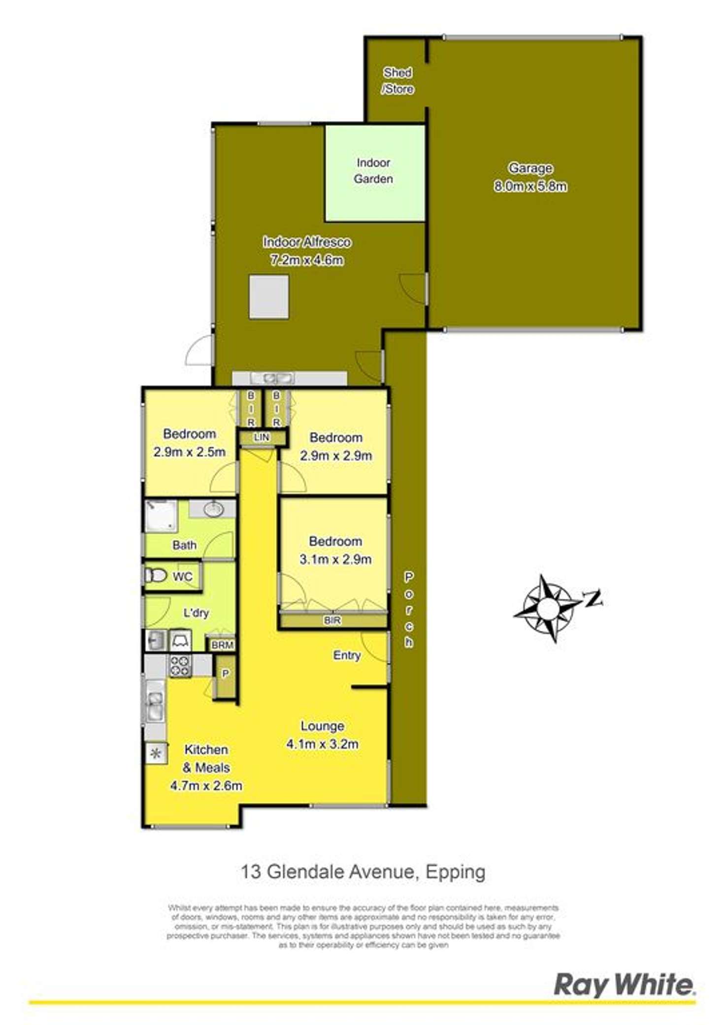 Floorplan of Homely house listing, 13 Glendale Avenue, Epping VIC 3076