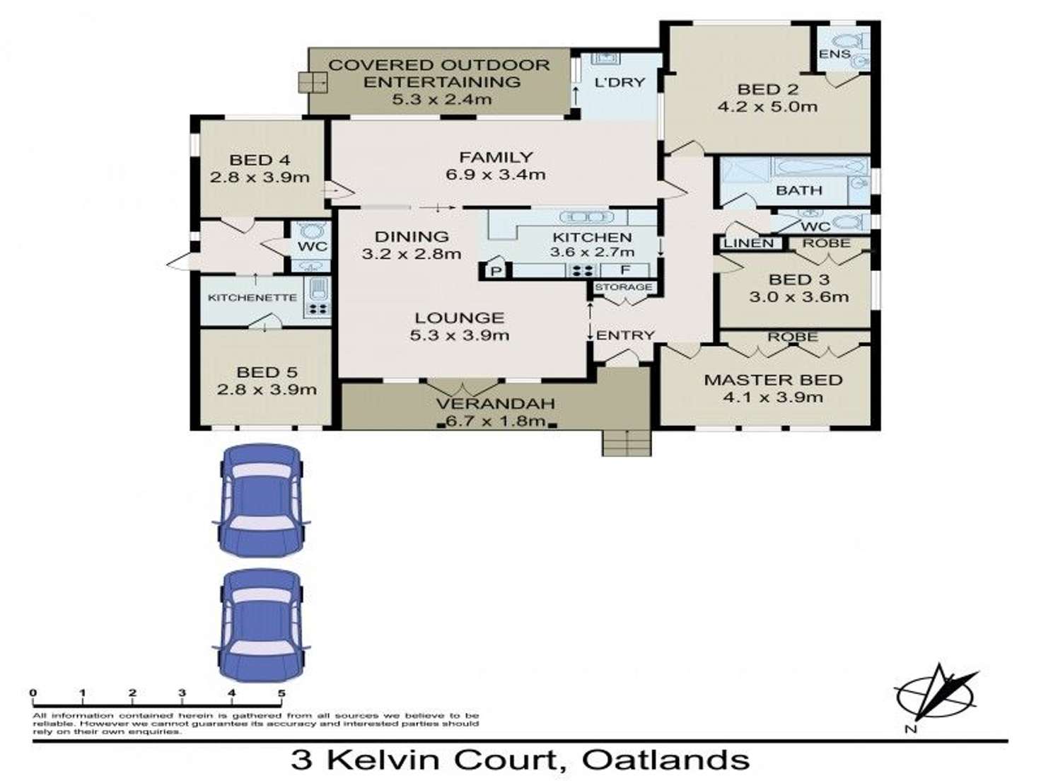 Floorplan of Homely house listing, 3 Kelvin Court, Oatlands NSW 2117