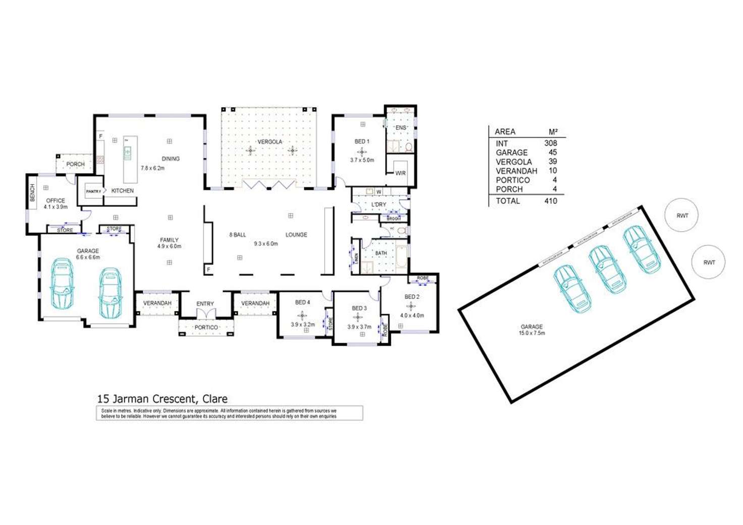 Floorplan of Homely house listing, 15 Jarman Crescent, Clare SA 5453