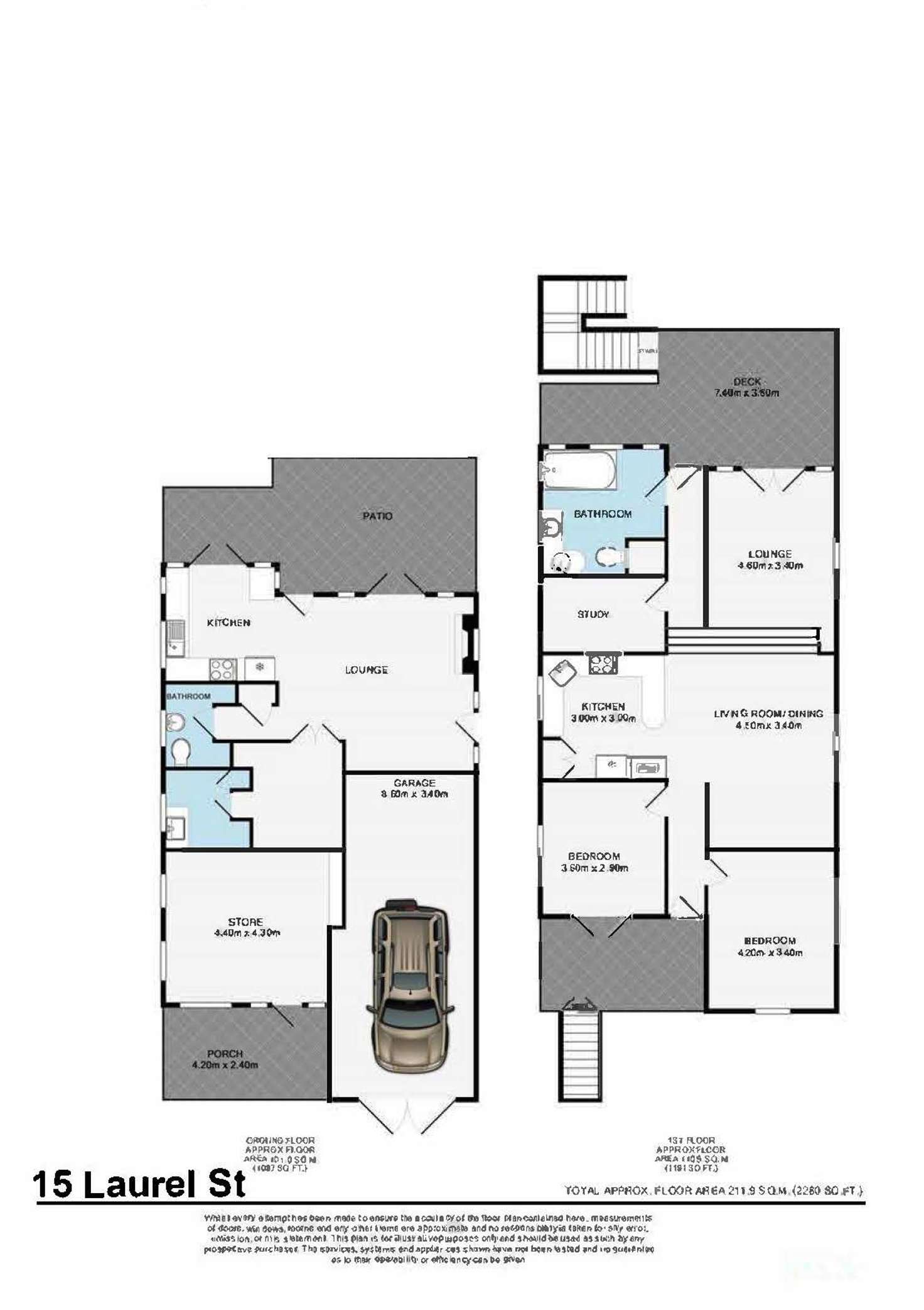 Floorplan of Homely house listing, 15 Laurel Street, Highgate Hill QLD 4101