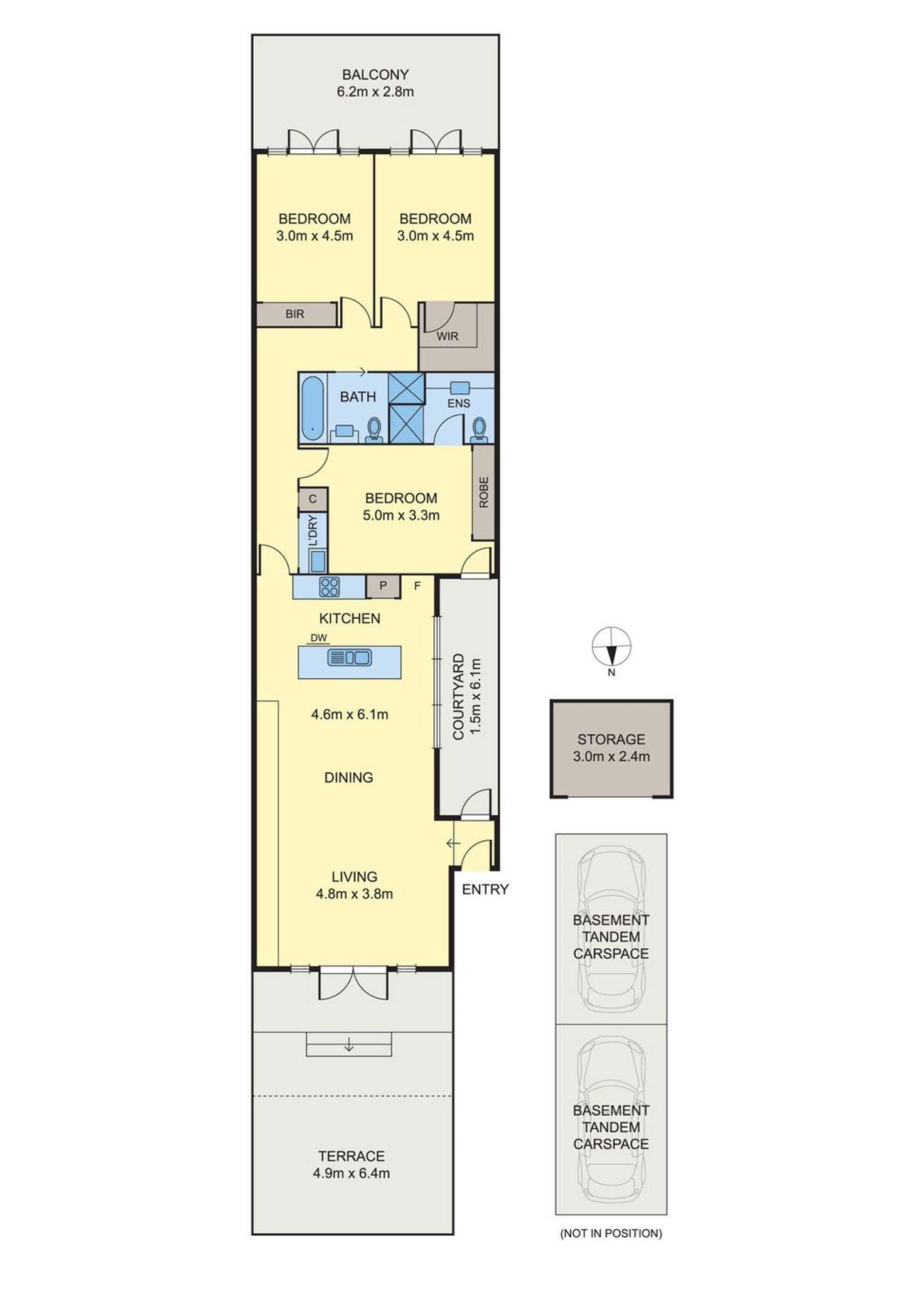 Floorplan of Homely apartment listing, 1/26-28 Dods Street, Brunswick VIC 3056