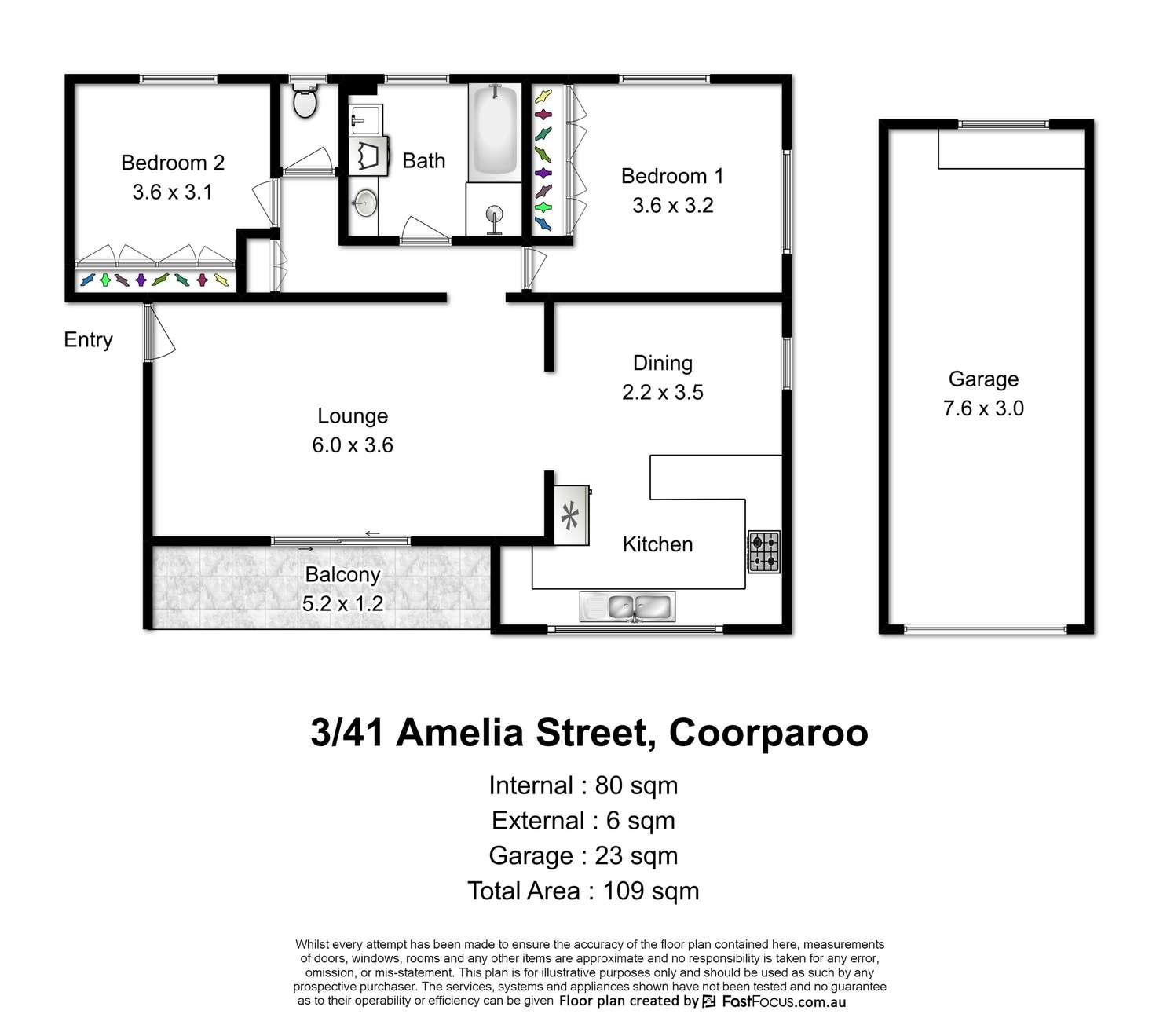 Floorplan of Homely unit listing, 3/41 Amelia Street, Coorparoo QLD 4151
