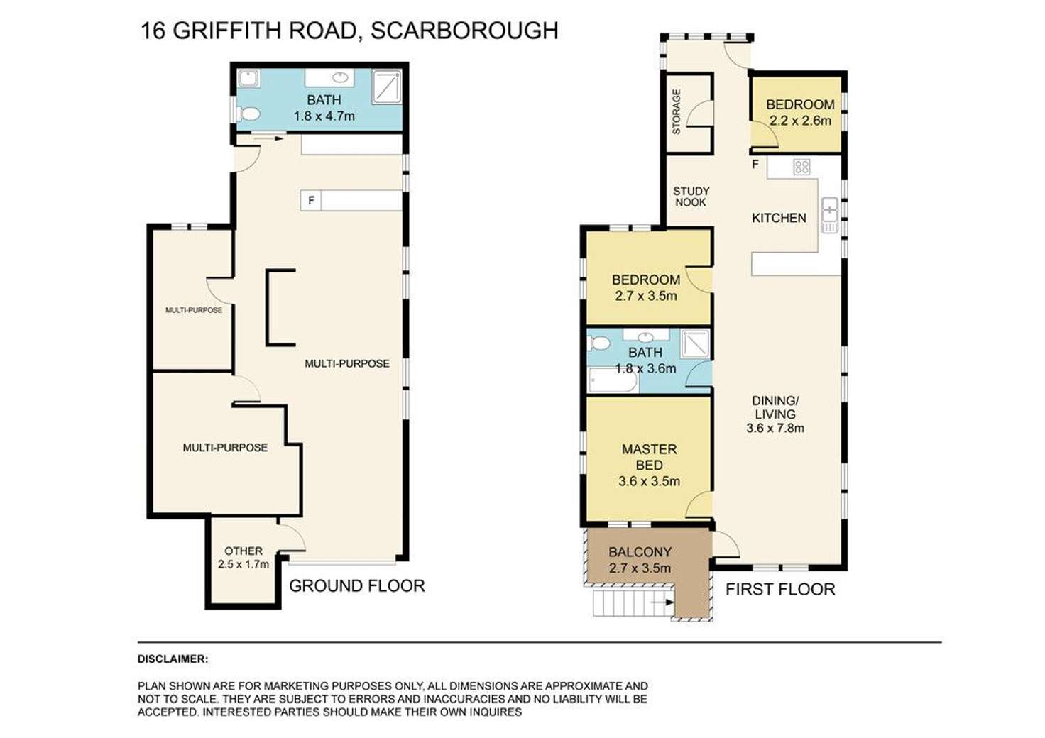 Floorplan of Homely house listing, 16 Griffith Road, Scarborough QLD 4020