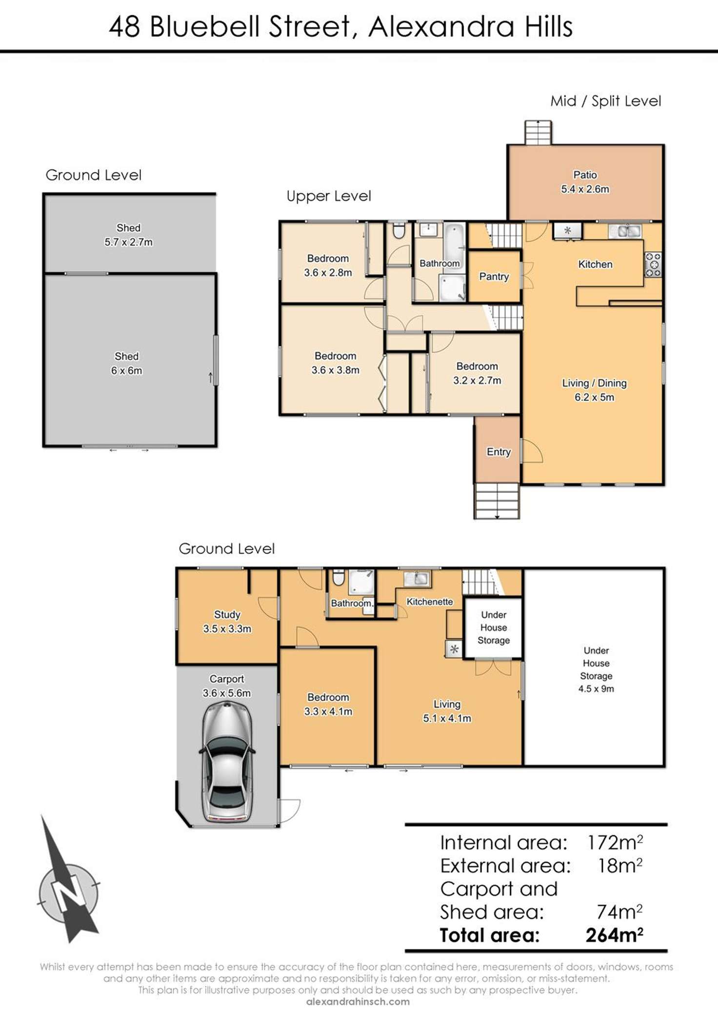 Floorplan of Homely house listing, 48 Bluebell Street, Alexandra Hills QLD 4161