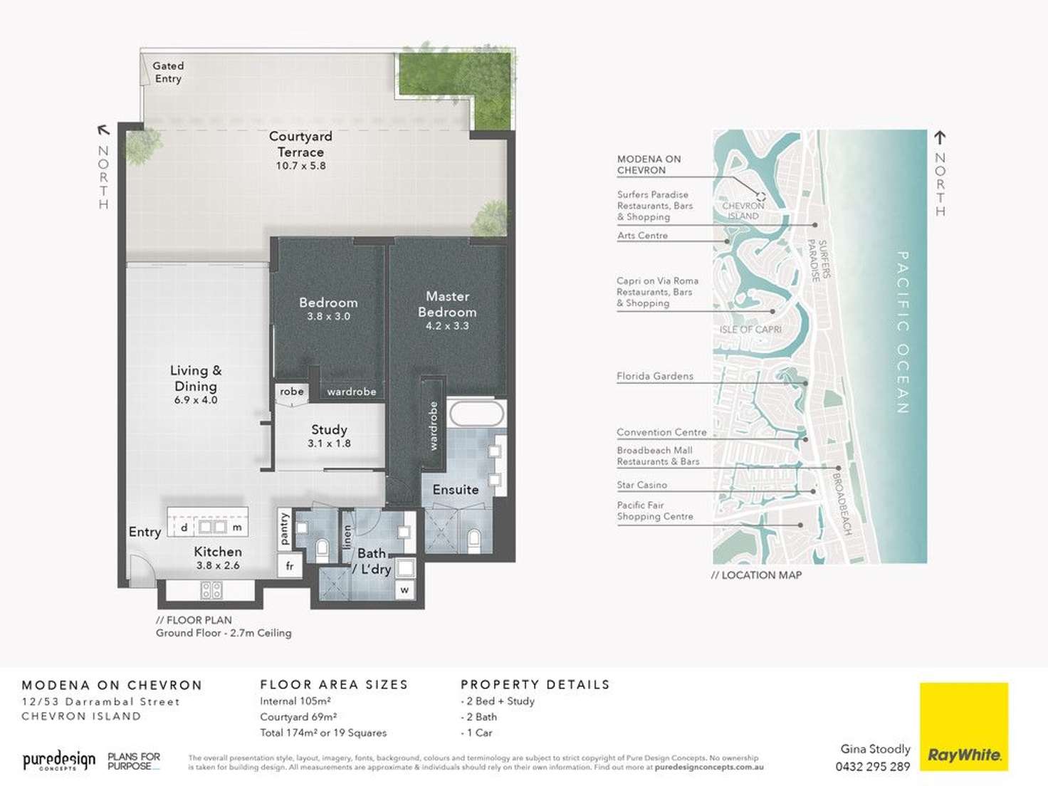 Floorplan of Homely unit listing, 12/53 Darrambal Street, Chevron Island QLD 4217