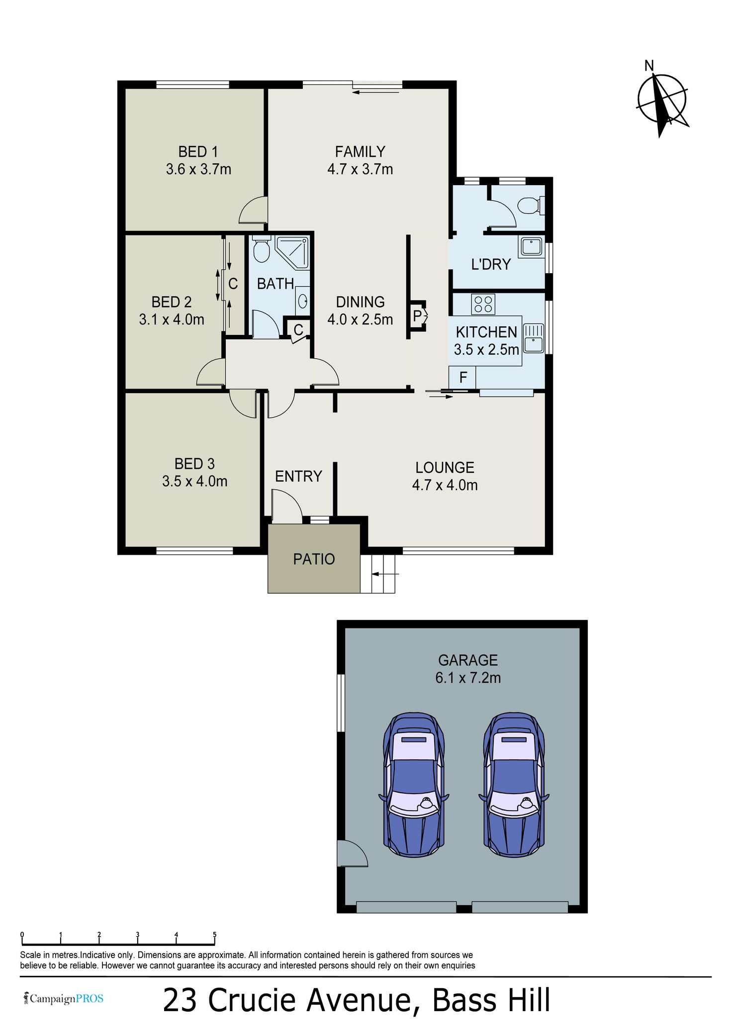 Floorplan of Homely house listing, 23 Crucie Avenue, Bass Hill NSW 2197