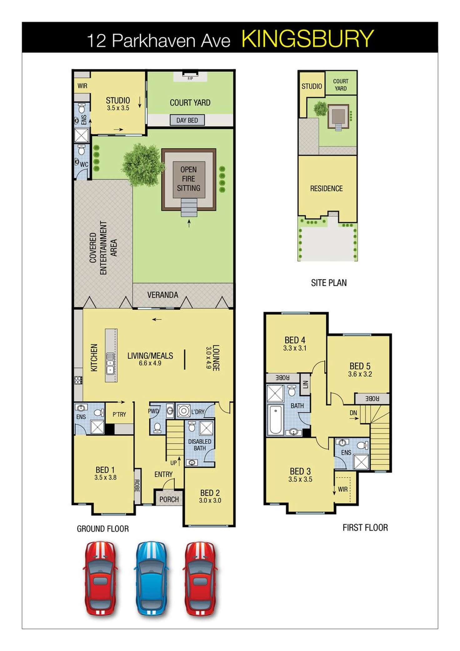 Floorplan of Homely house listing, 12 Parkhaven Avenue, Kingsbury VIC 3083