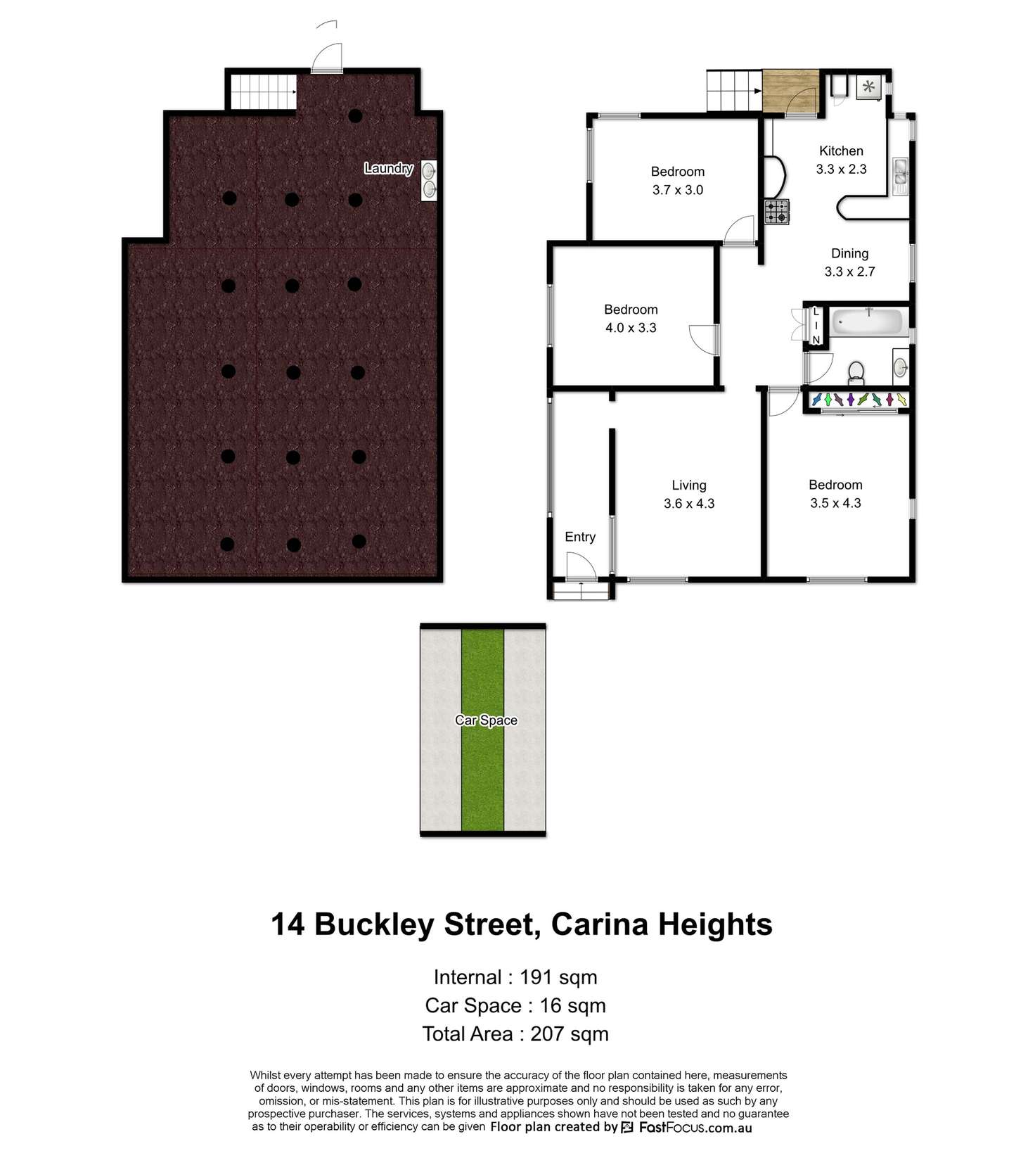 Floorplan of Homely house listing, 14 Buckley Street, Carina Heights QLD 4152