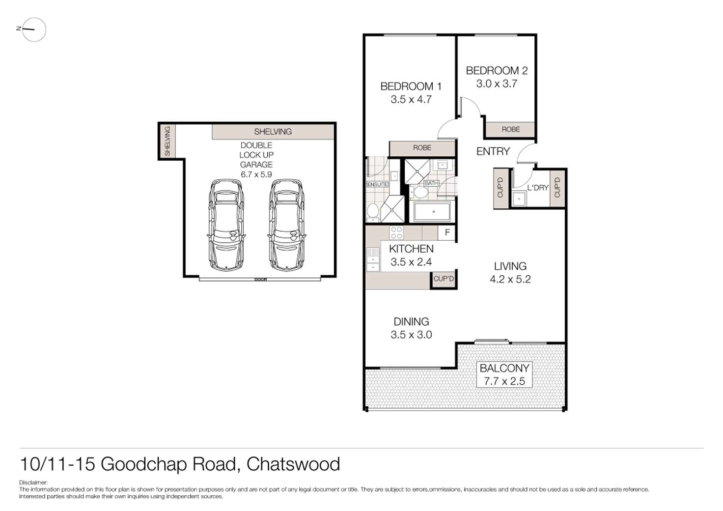 Floorplan of Homely unit listing, 10/11-15 Goodchap Road, Chatswood NSW 2067