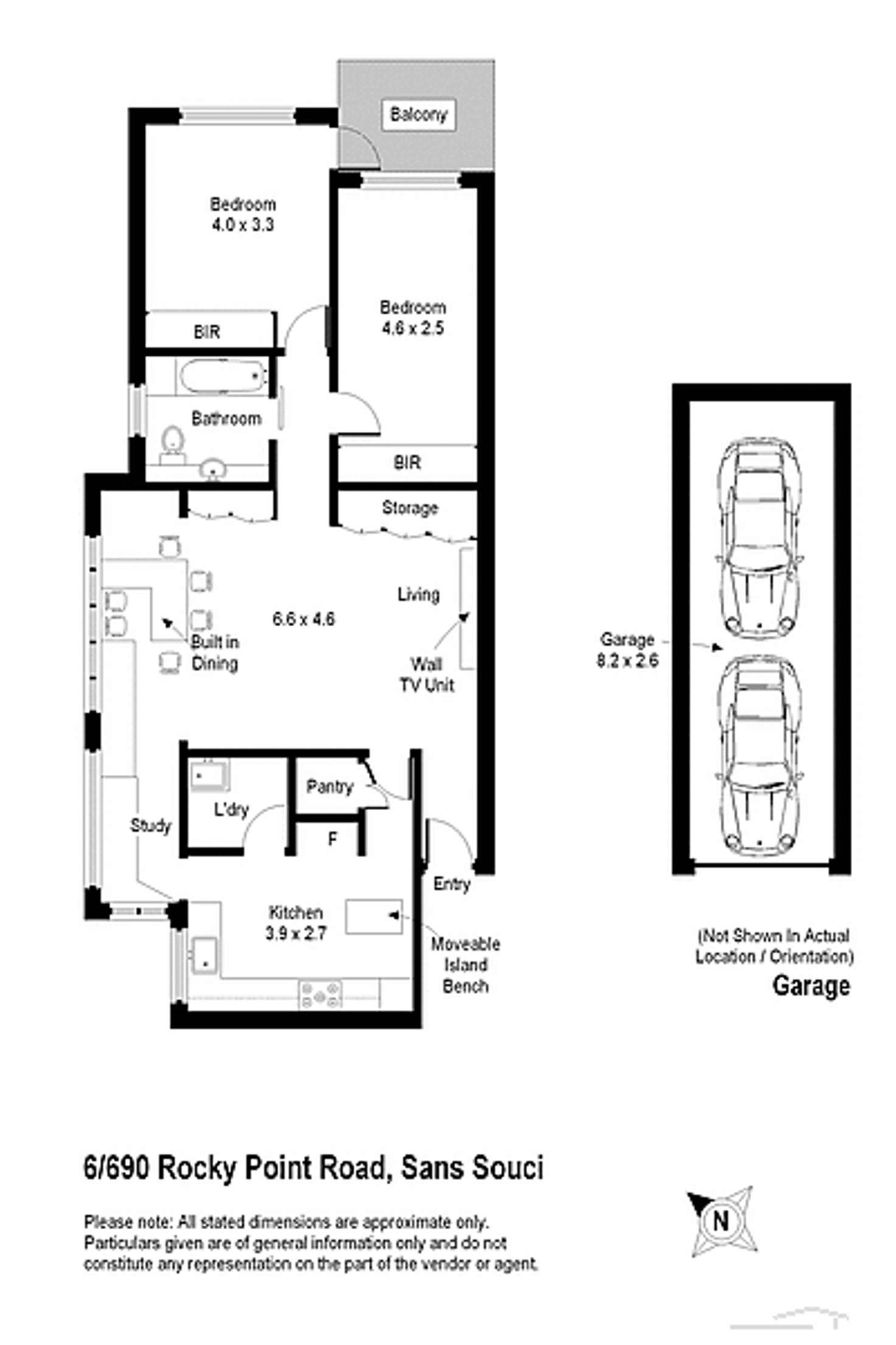 Floorplan of Homely apartment listing, 6/690 Rocky Point Road, Sans Souci NSW 2219