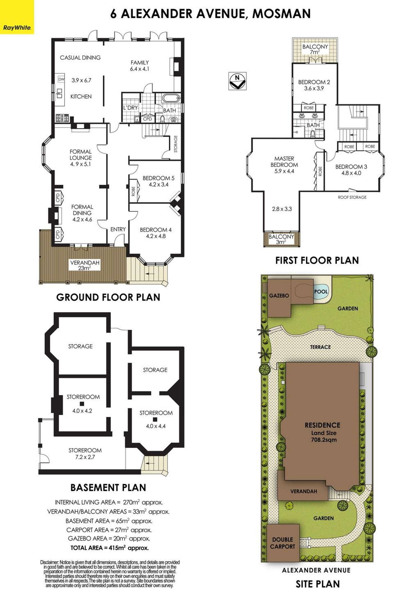 Floorplan of Homely house listing, 6 Alexander Avenue, Mosman NSW 2088