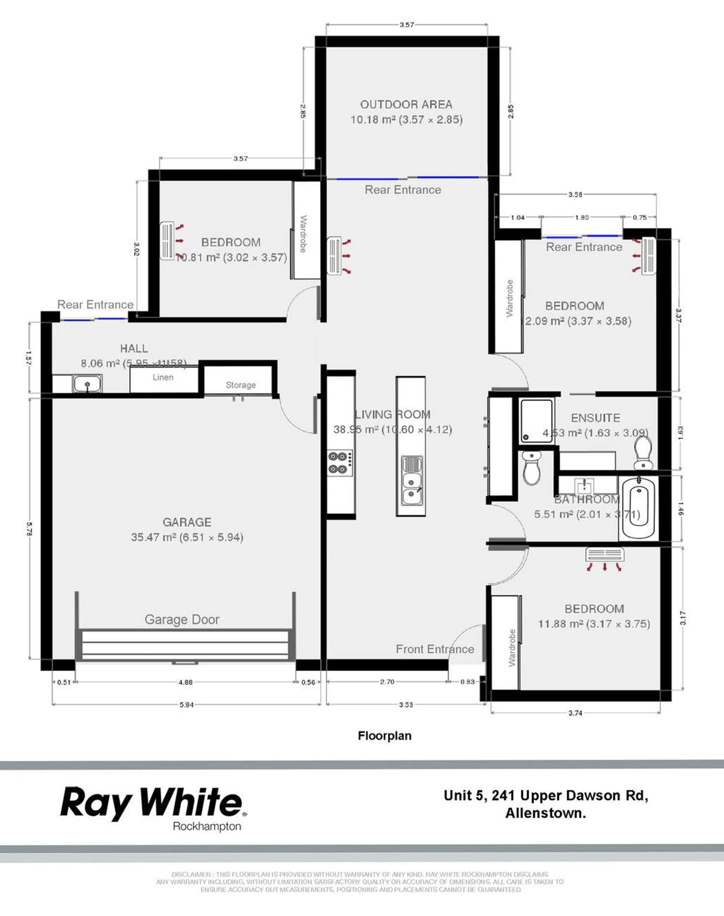 Floorplan of Homely unit listing, 5/241 Upper Dawson Road, Allenstown QLD 4700