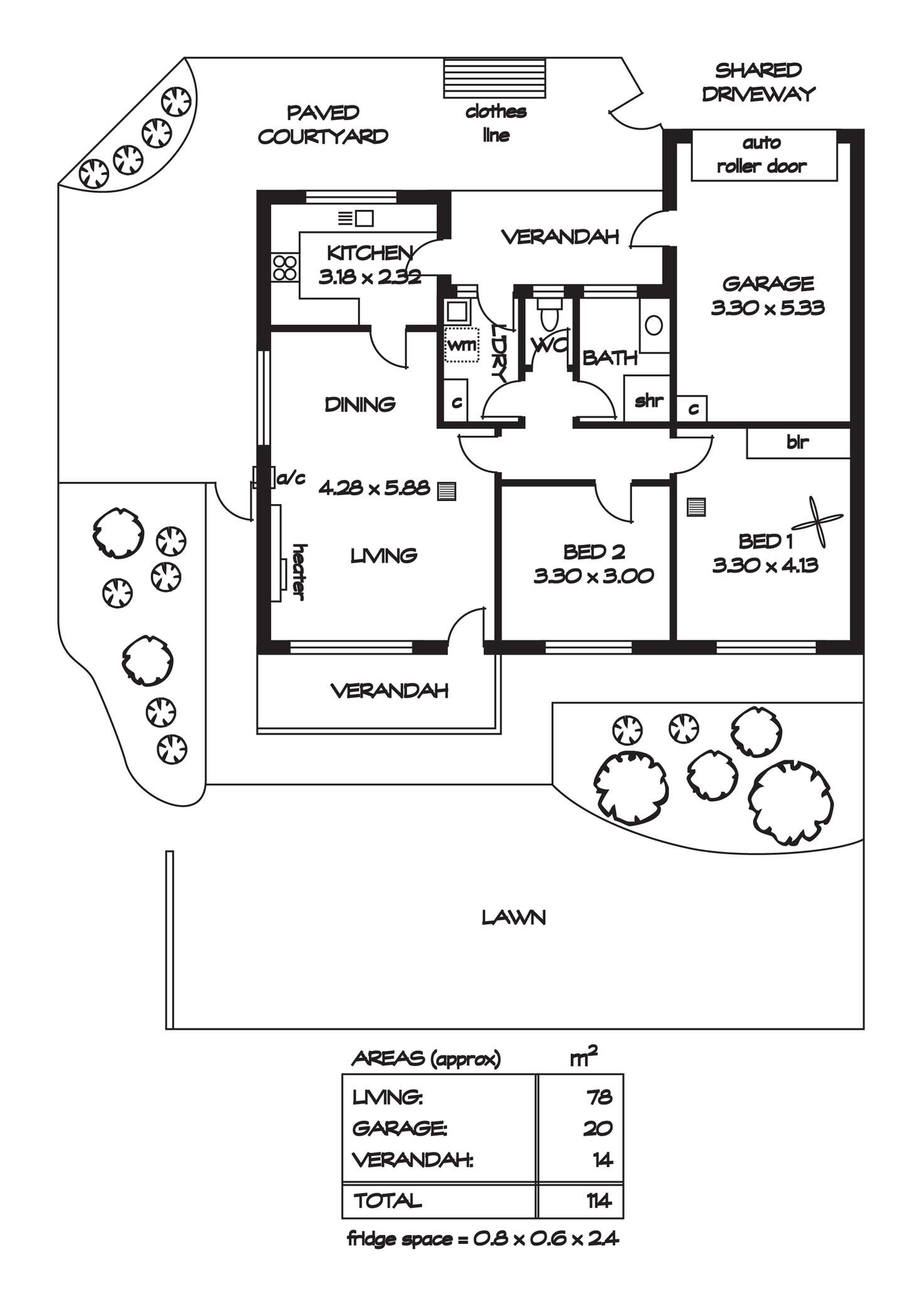 Floorplan of Homely unit listing, 2/9 Barracks Road, Hope Valley SA 5090