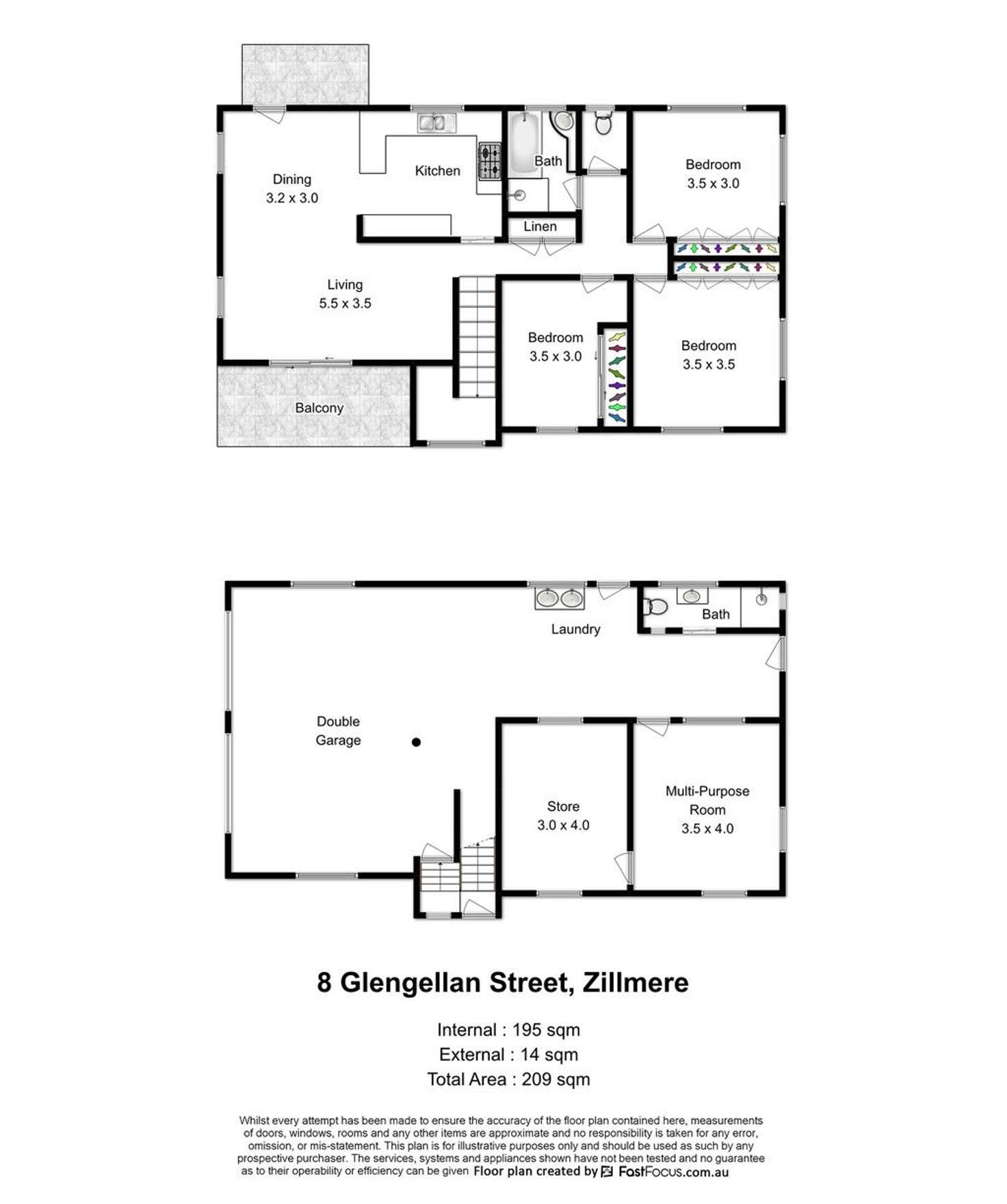 Floorplan of Homely house listing, 8 Glengellan Street, Aspley QLD 4034
