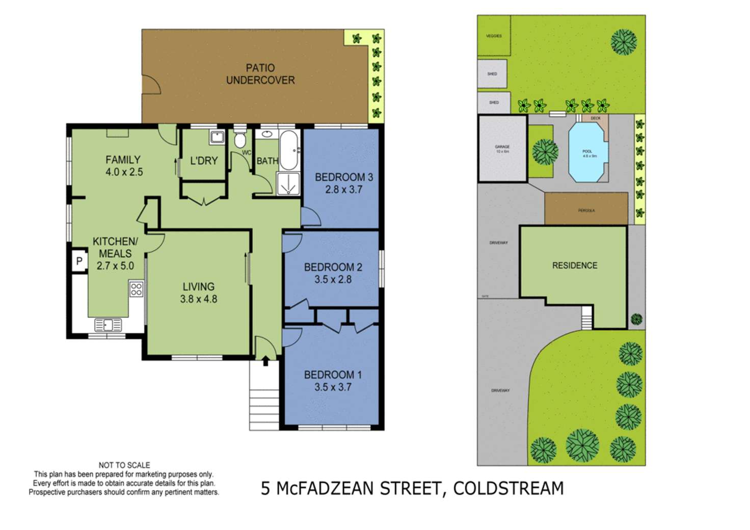 Floorplan of Homely house listing, 5 Mcfadzean Street, Coldstream VIC 3770