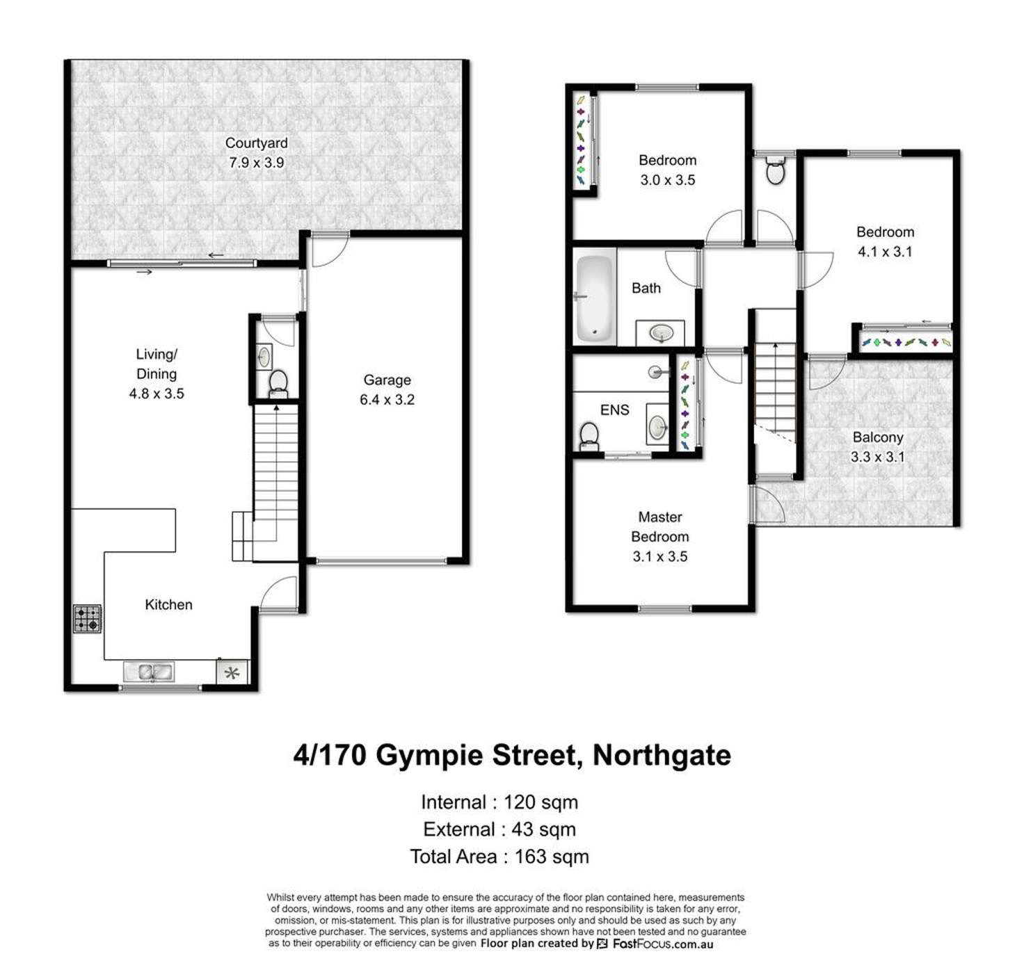 Floorplan of Homely townhouse listing, 4/170 Gympie Street, Northgate QLD 4013