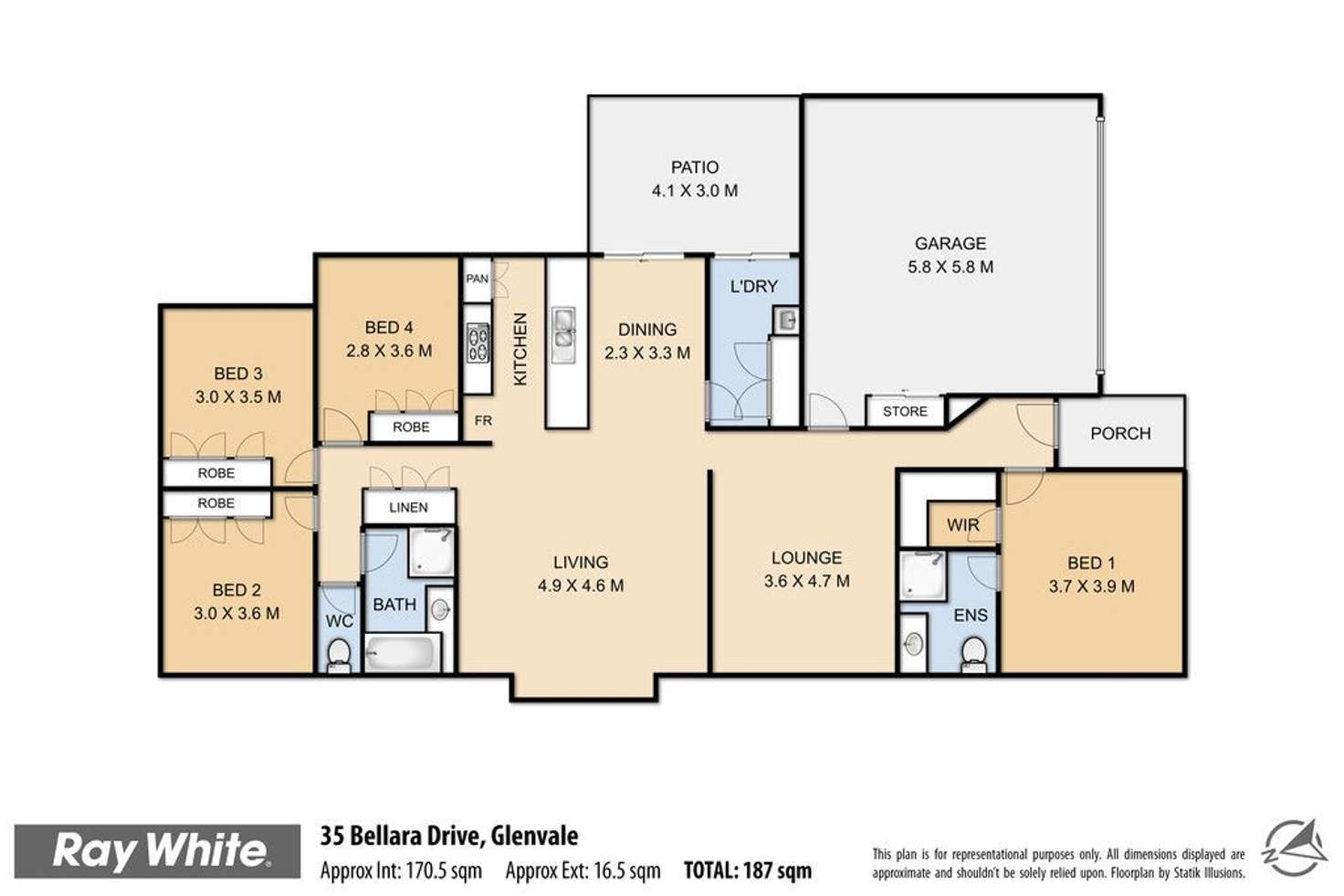 Floorplan of Homely house listing, 35 Bellara Drive, Harristown QLD 4350