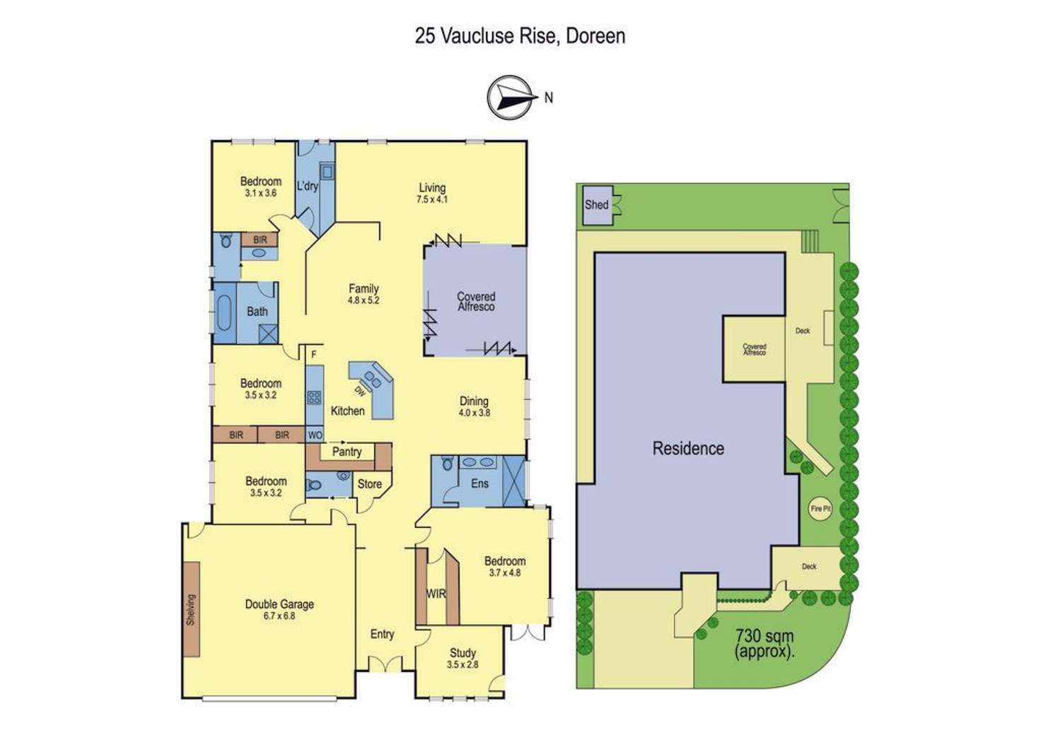 Floorplan of Homely house listing, 25 Vaucluse Rise, Doreen VIC 3754