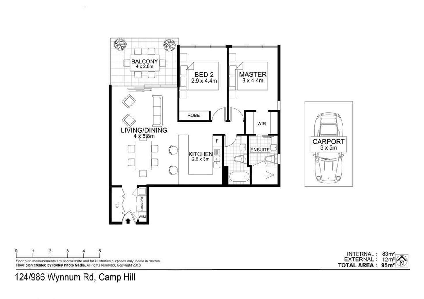 Floorplan of Homely apartment listing, 124/986 Wynnum Road, Cannon Hill QLD 4170