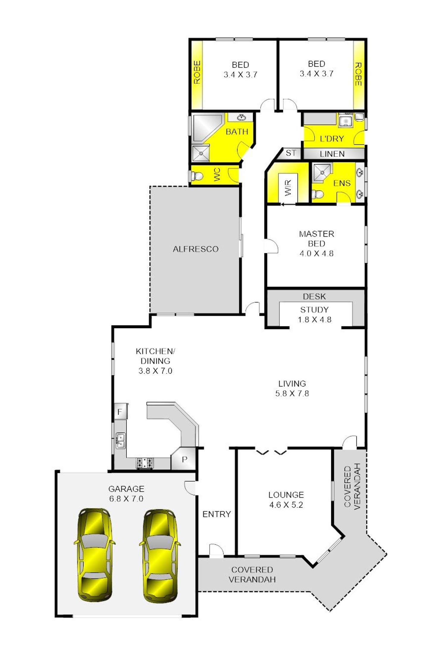 Floorplan of Homely house listing, 21 Lakeside Boulevard, Lara VIC 3212