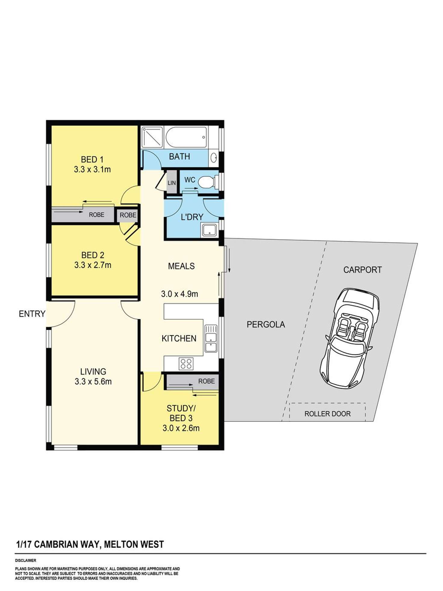 Floorplan of Homely house listing, 1/17 Cambrian Way, Melton West VIC 3337