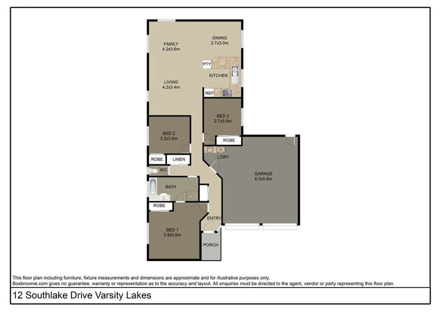 Floorplan of Homely house listing, 12 Southlake Drive, Varsity Lakes QLD 4227