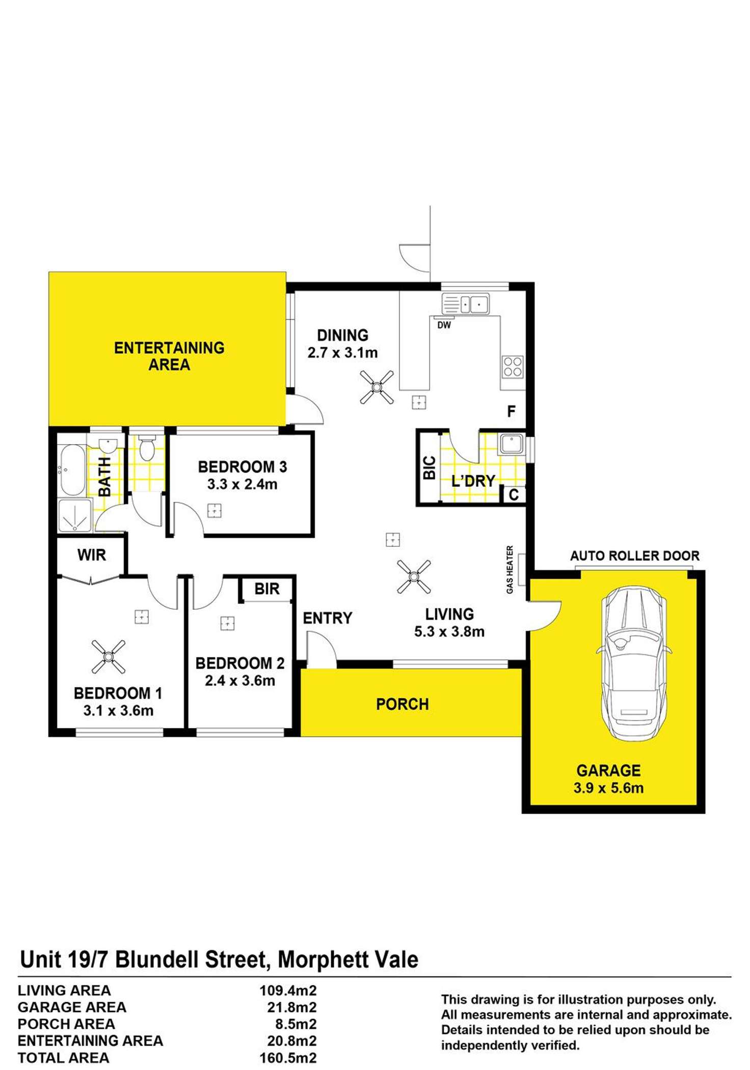 Floorplan of Homely unit listing, 19/7 Blundell Street, Morphett Vale SA 5162