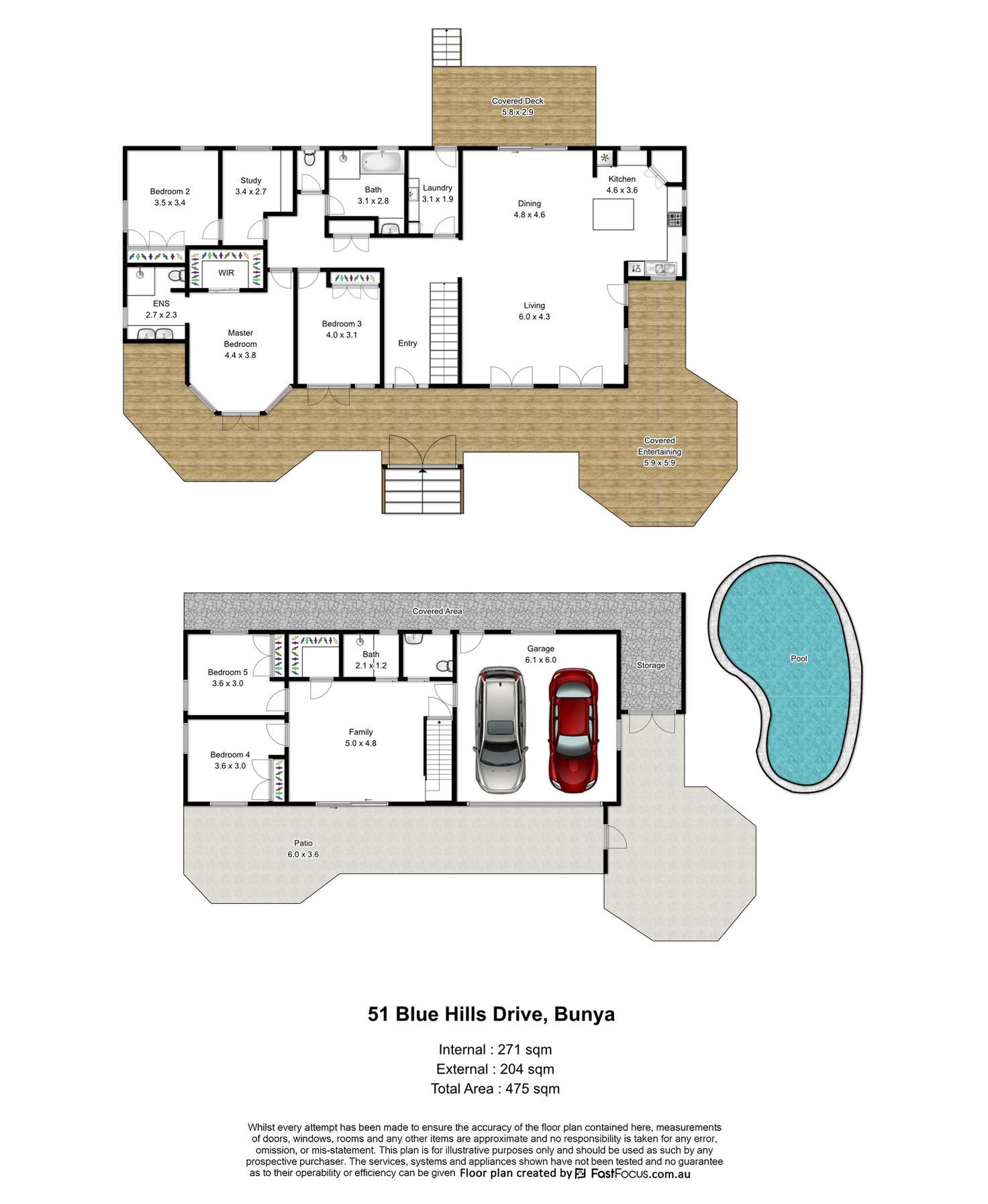 Floorplan of Homely house listing, 51 Blue Hills Drive, Bunya QLD 4055