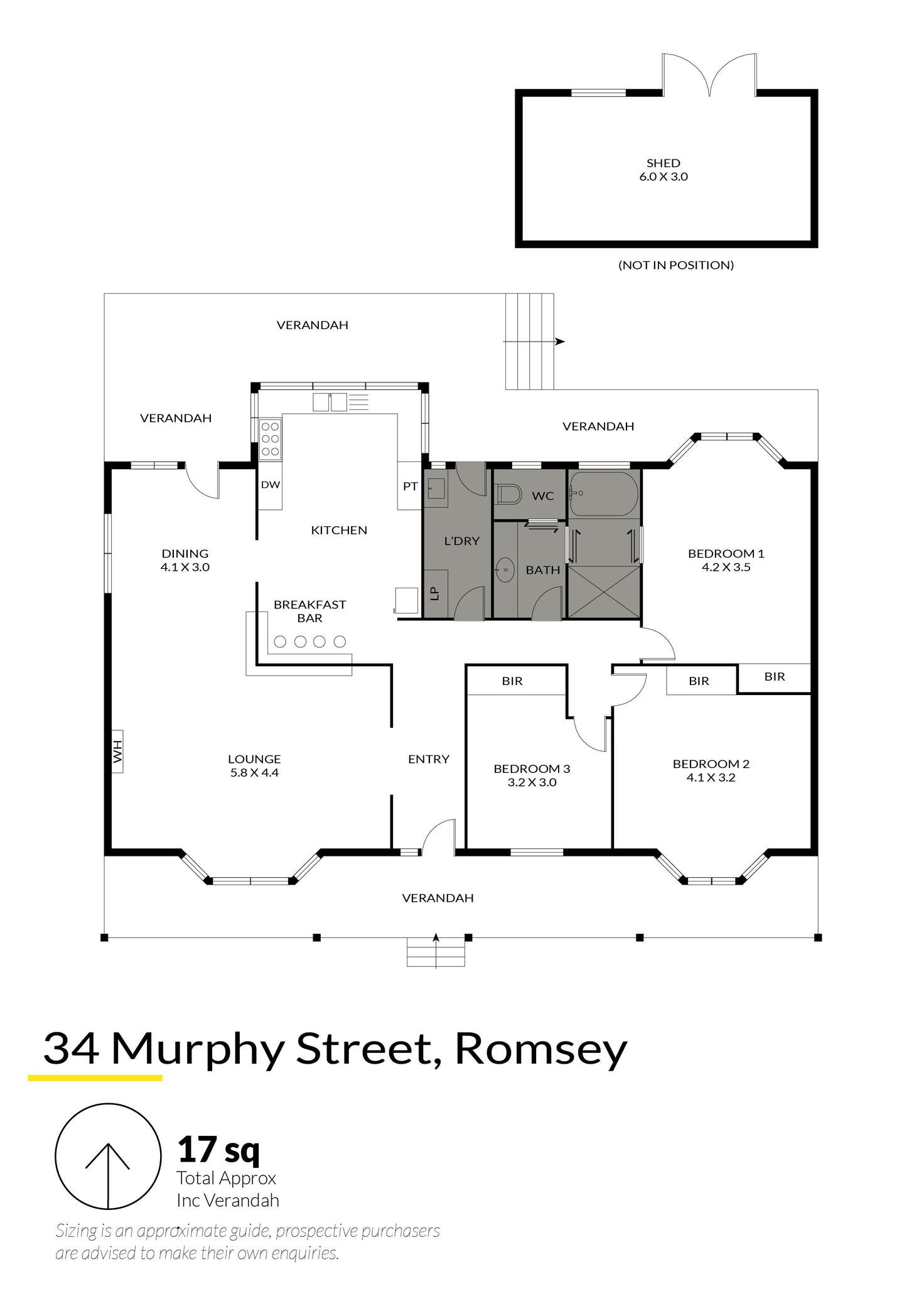 Floorplan of Homely house listing, 34 Murphy Street, Romsey VIC 3434