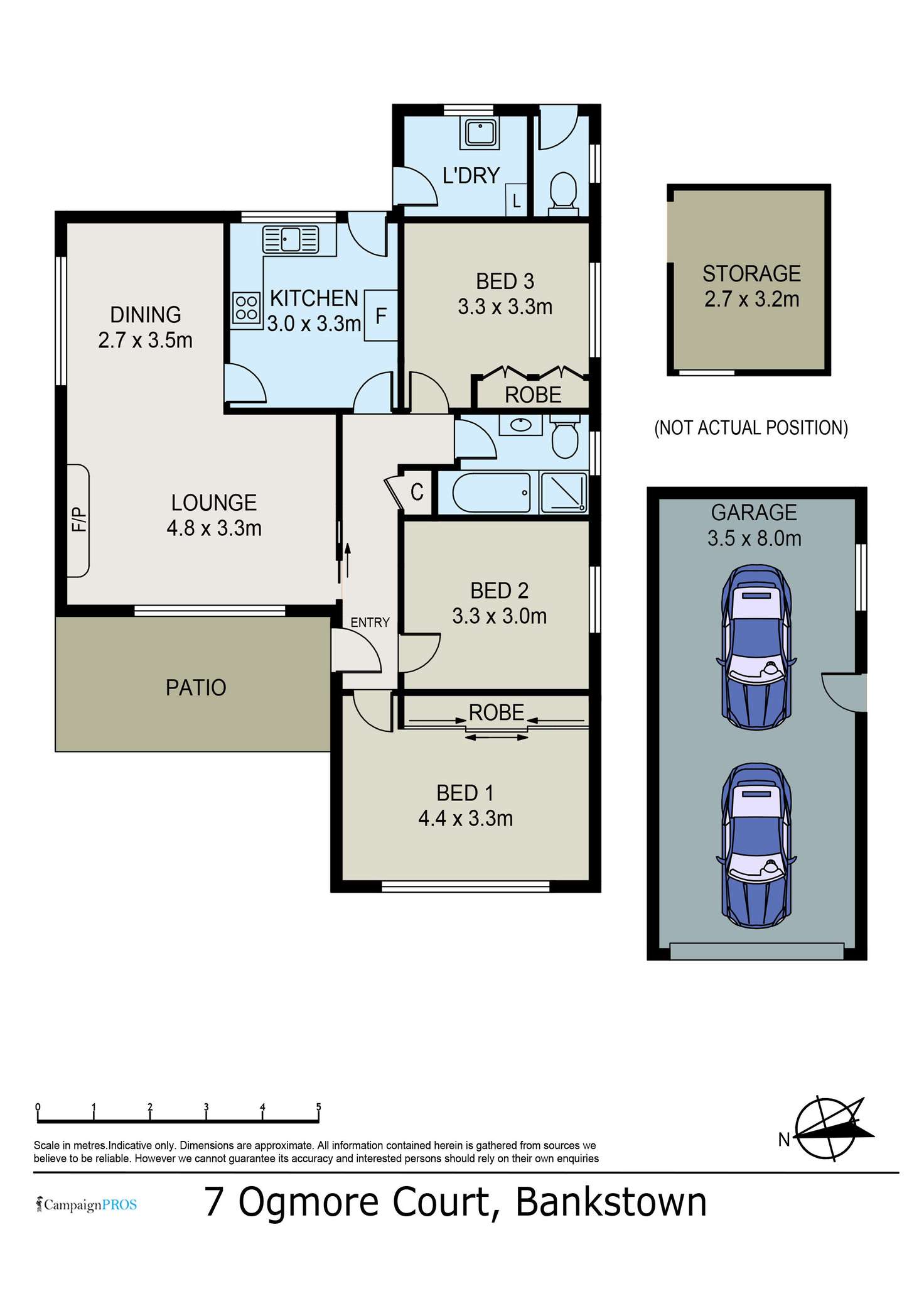 Floorplan of Homely house listing, 7 Ogmore Court, Bankstown NSW 2200