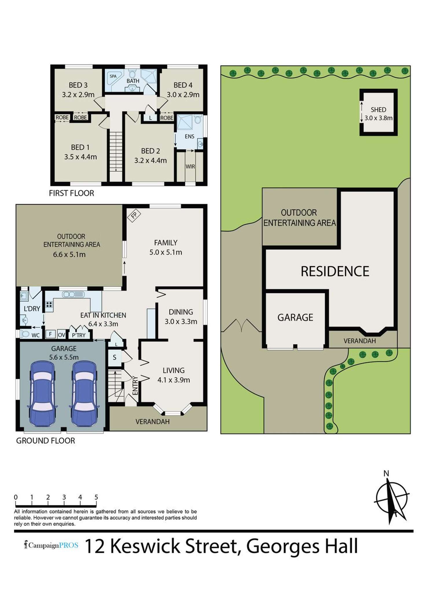 Floorplan of Homely house listing, 12 Keswick Street, Georges Hall NSW 2198