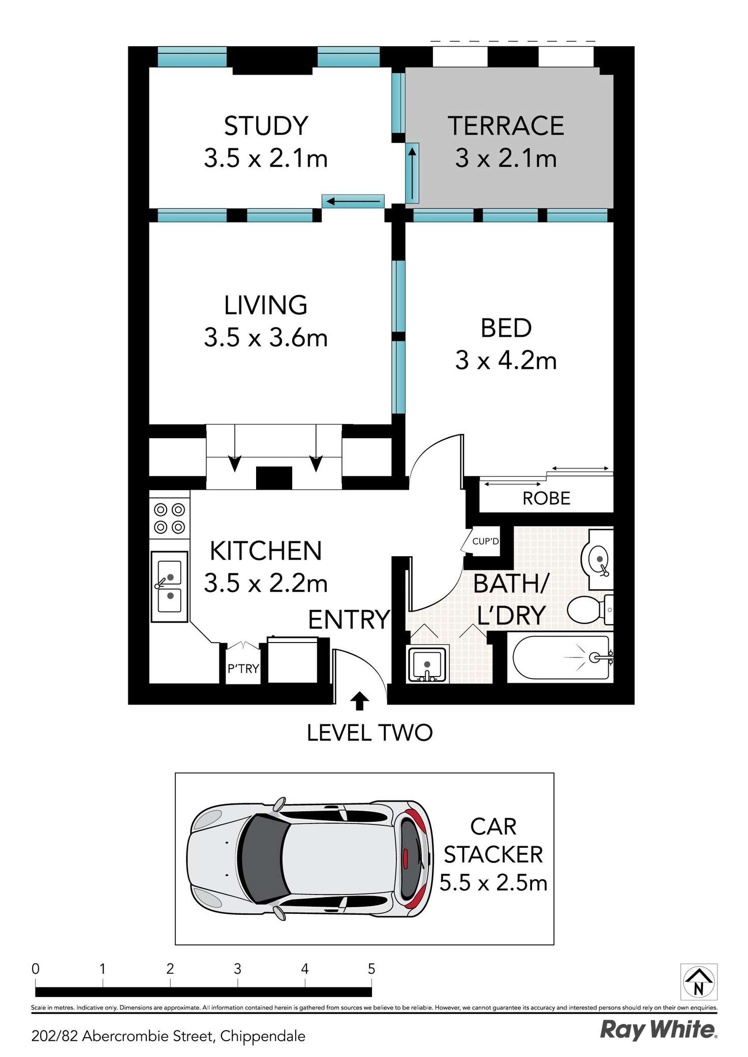 Floorplan of Homely apartment listing, 202/82 Abercrombie Street, Chippendale NSW 2008