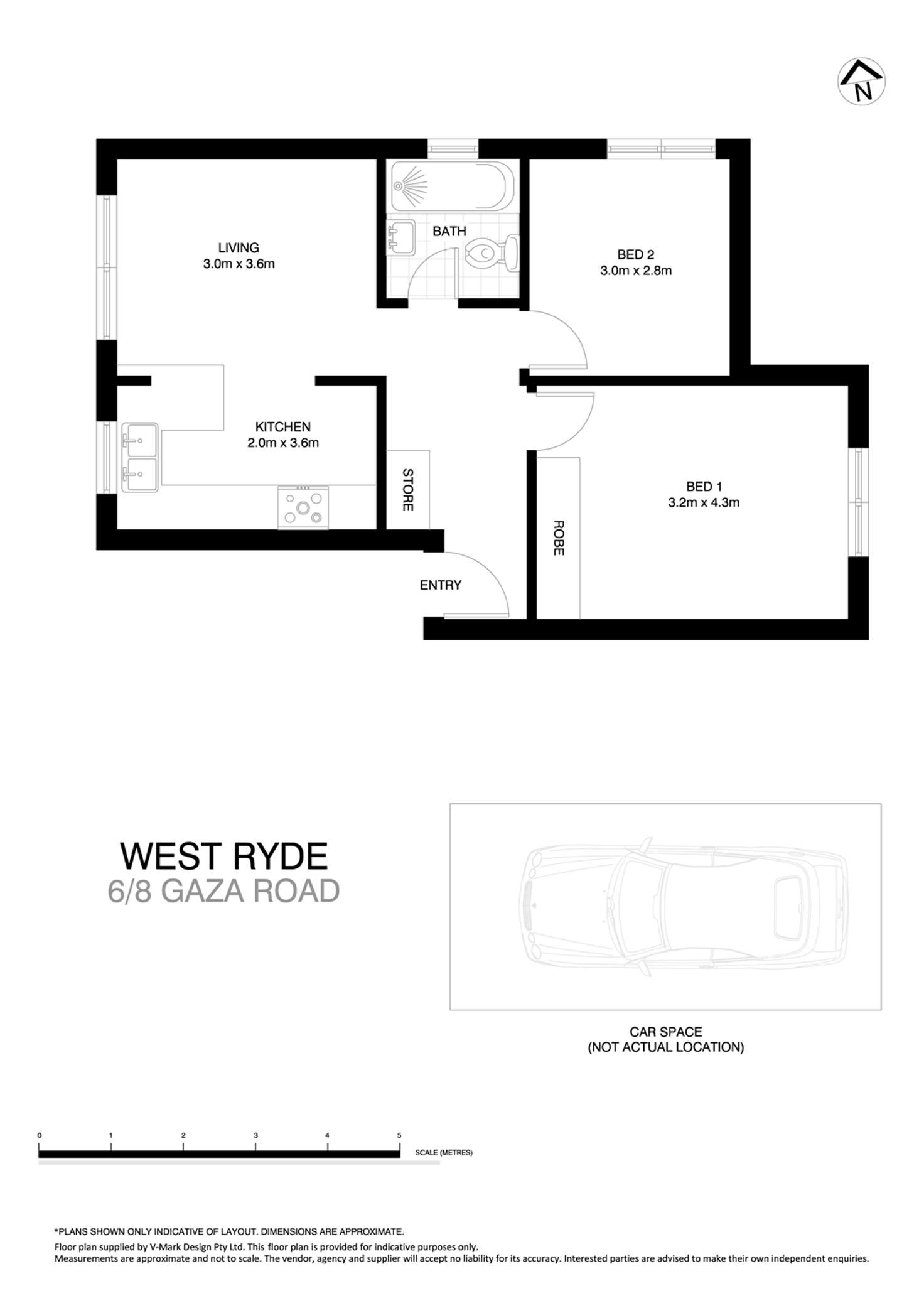 Floorplan of Homely unit listing, 6/8 Gaza Road, West Ryde NSW 2114