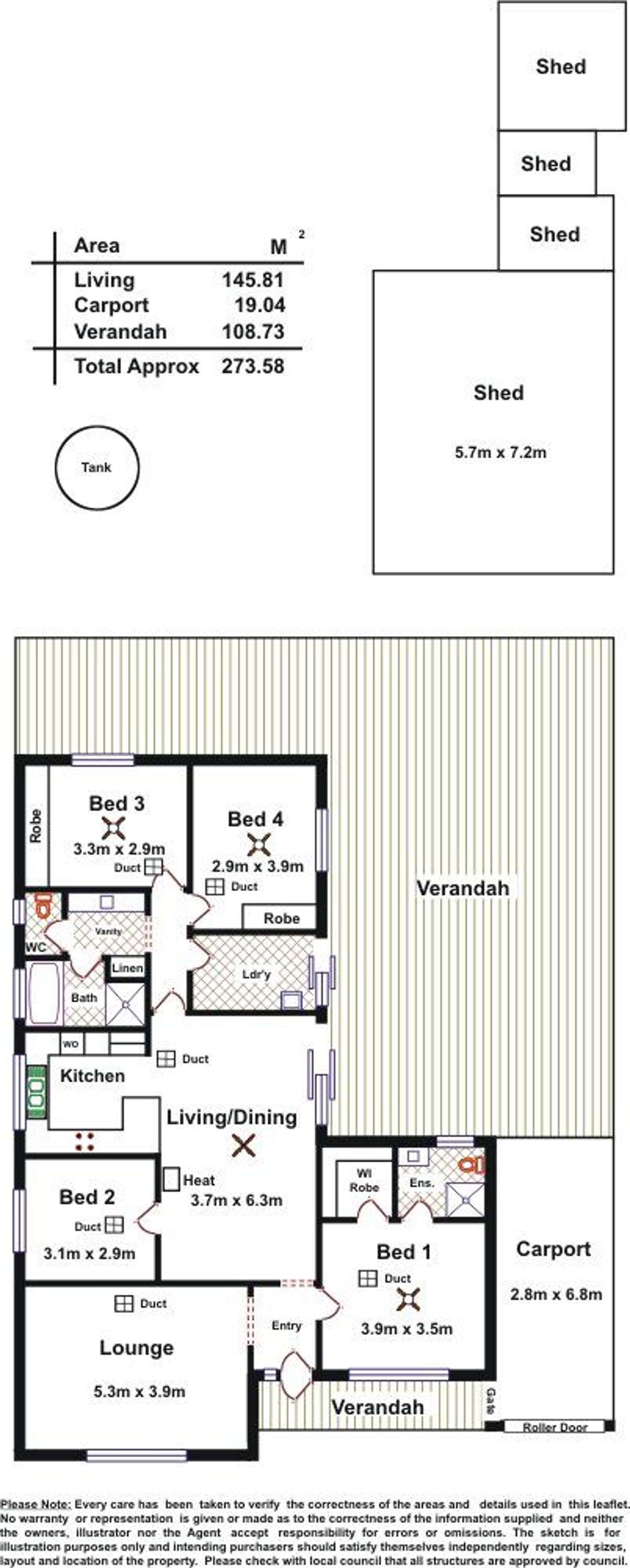Floorplan of Homely house listing, 45 Moir Street, Smithfield SA 5114