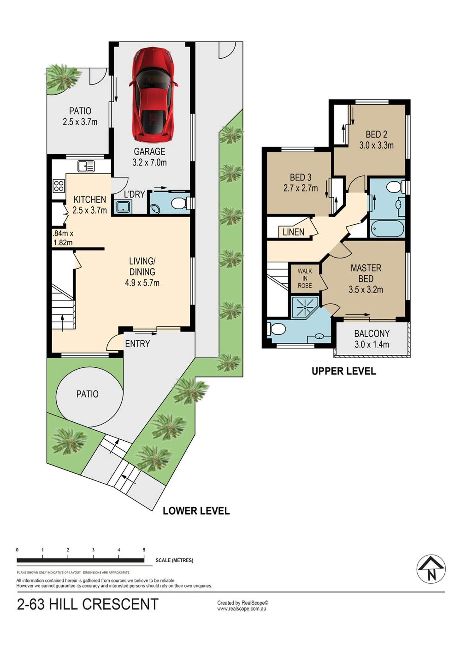 Floorplan of Homely townhouse listing, 2/63 Hill Crescent, Carina Heights QLD 4152