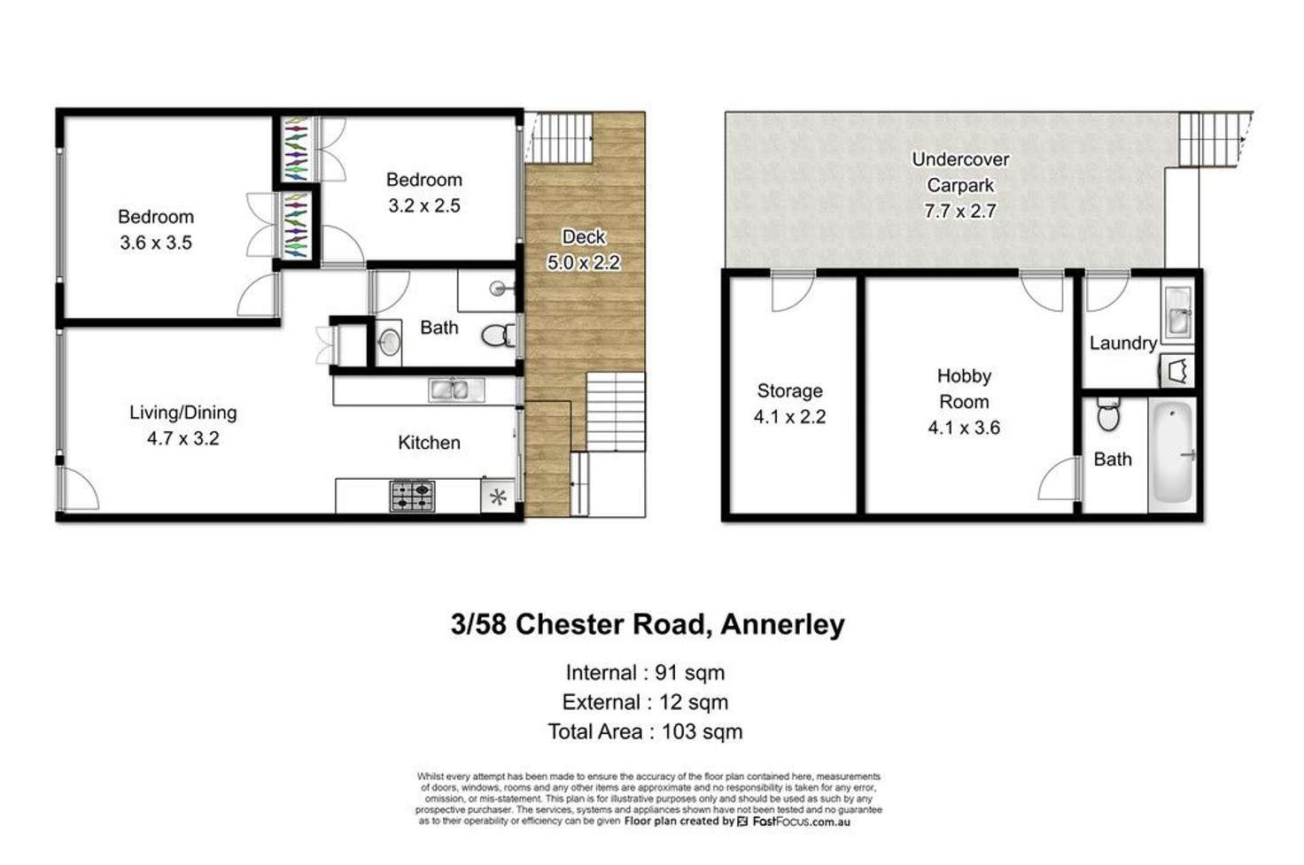 Floorplan of Homely unit listing, 3/58 Chester Road, Annerley QLD 4103