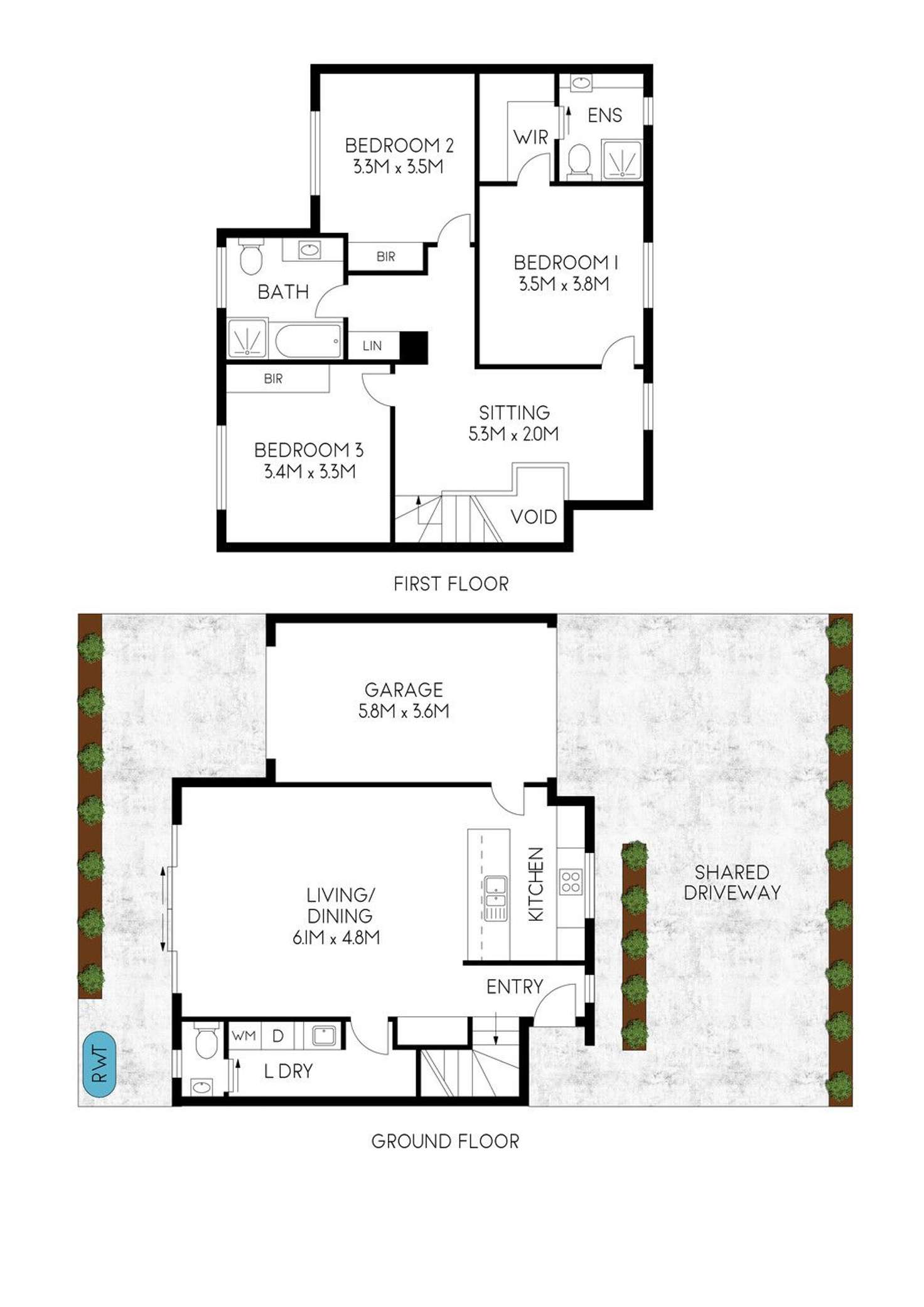 Floorplan of Homely house listing, 2 & 3/118 Hawker Street, Ridleyton SA 5008