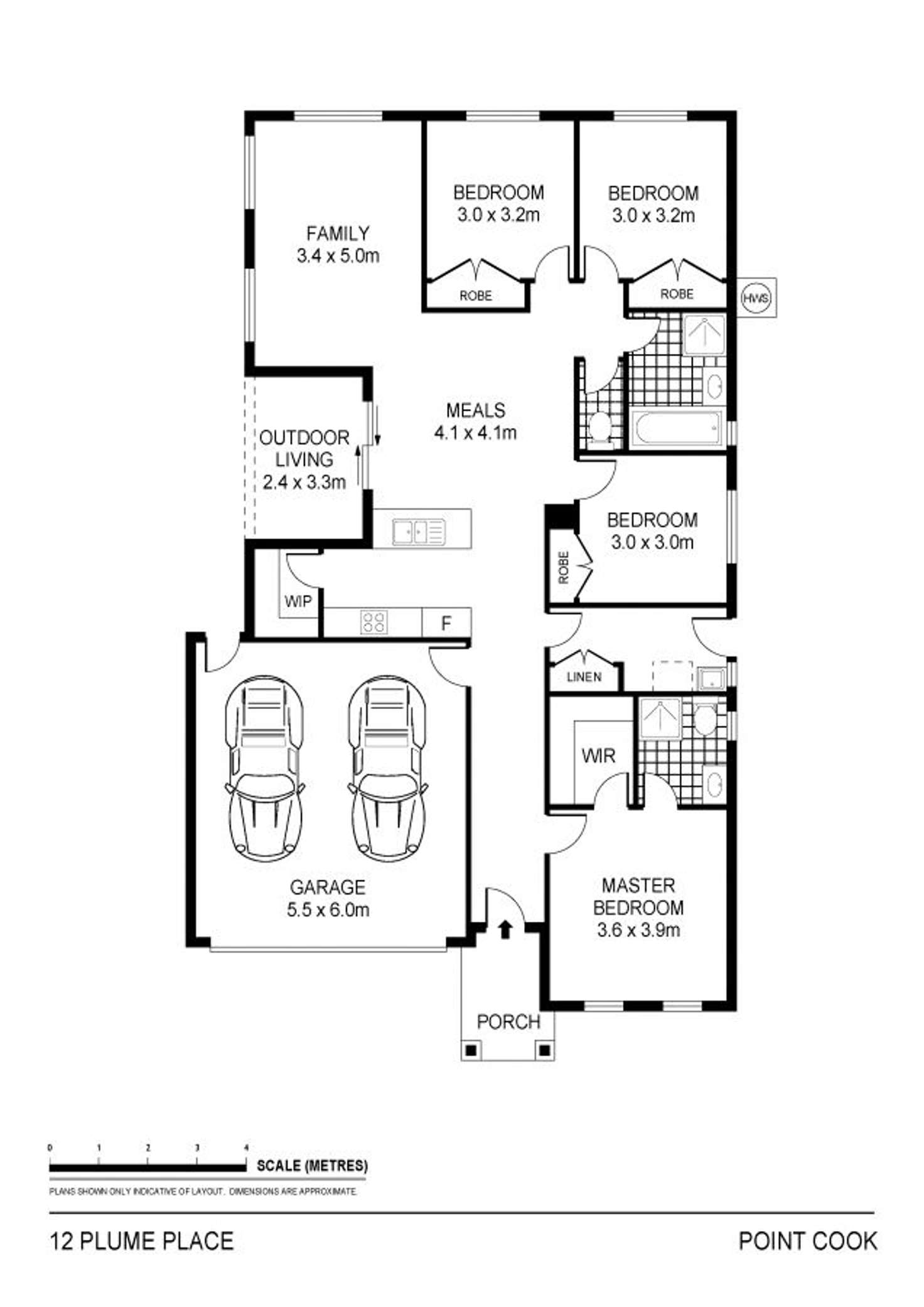 Floorplan of Homely house listing, 12 Plume Place, Point Cook VIC 3030