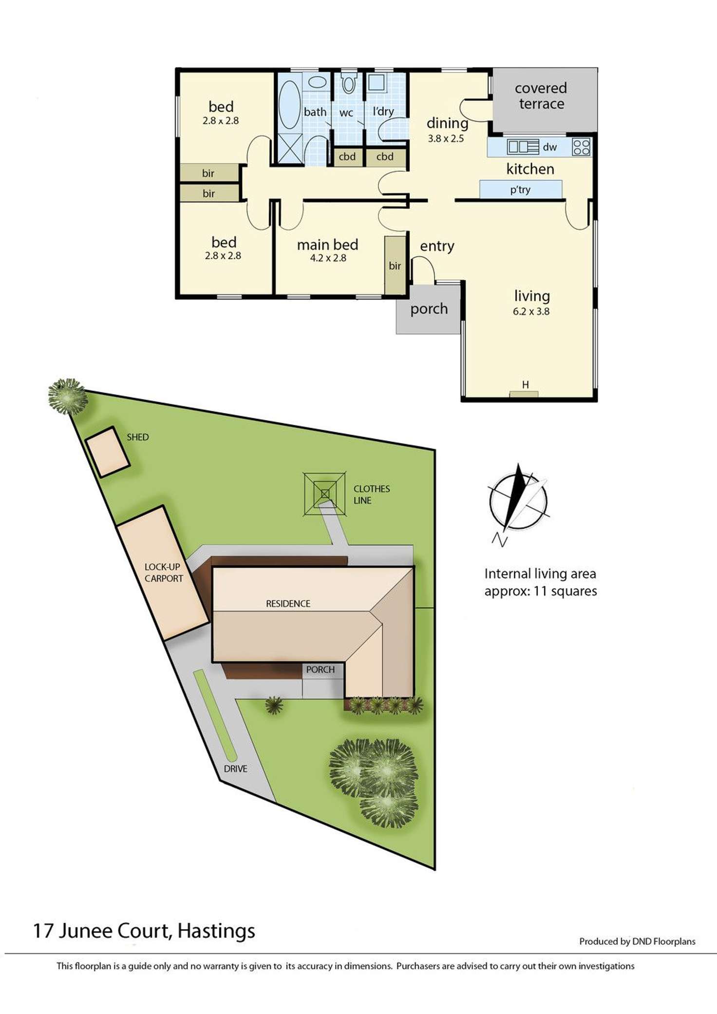 Floorplan of Homely house listing, 17 Junee Court, Hastings VIC 3915